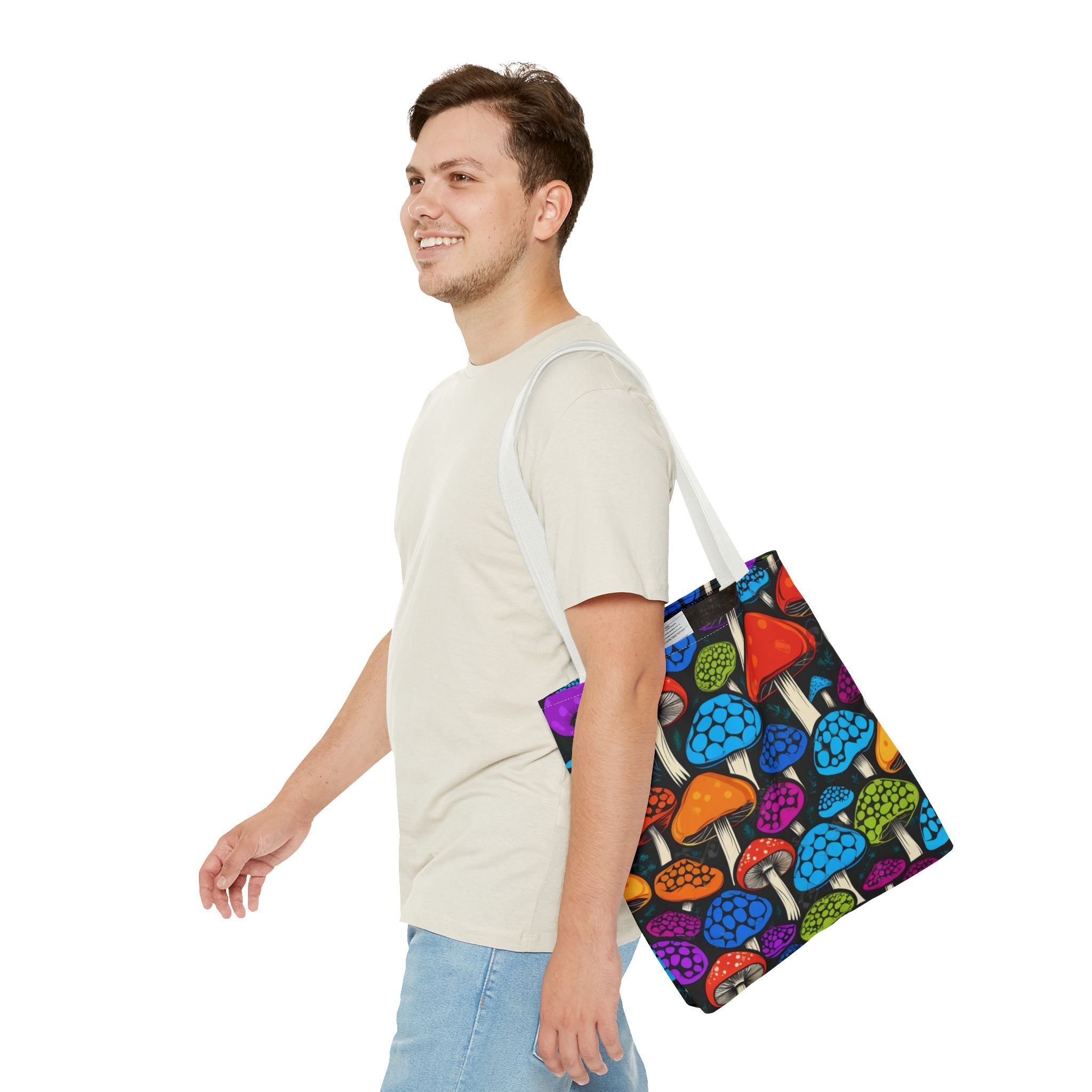 🌈 Color Pop Mushroom Tote – Carry Bold, Live Bright 🍄👜