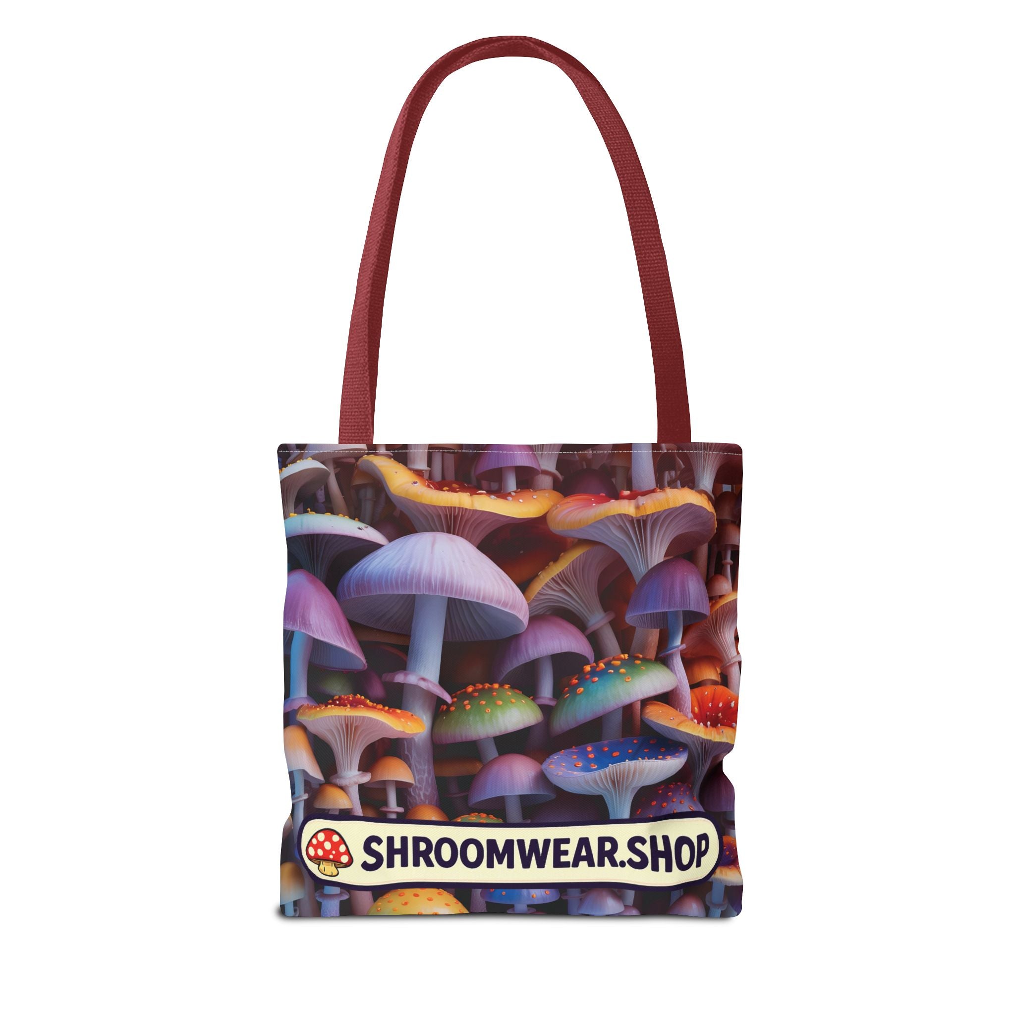 Tote Bag: Psychedelic Mushroom Tote Bag — Colorful Shroom Print Tote