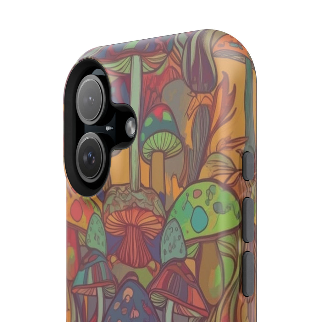 Mushroom Grove Impact-Resistant Case, Unique Phone Cover for Nature Lovers, Mushroom Art Gifts, Phone Accessories for Festivals, [...]