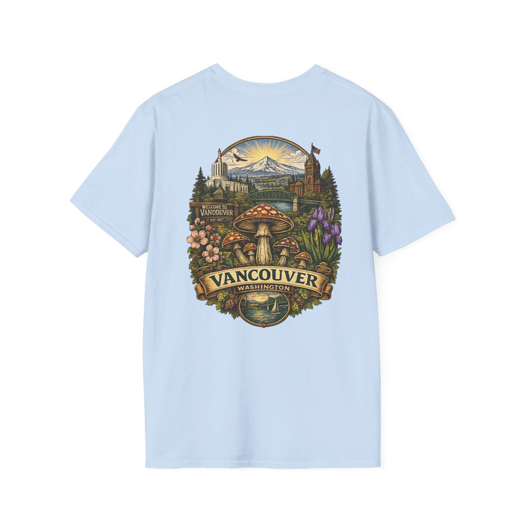 Mushroom Illustration T-Shirt – Vintage Red Toadstool Graphic