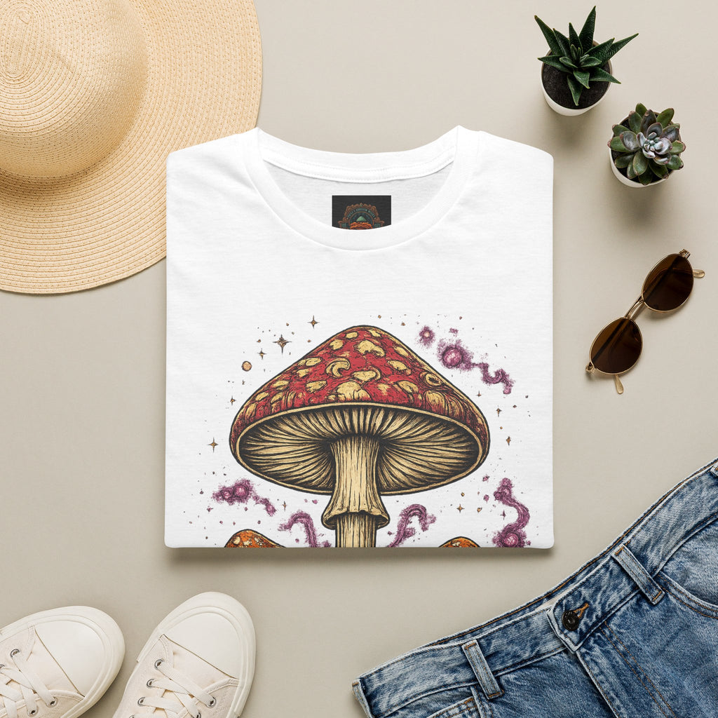 Mushroom Magic T-Shirt — Vintage Red Toadstool Illustration