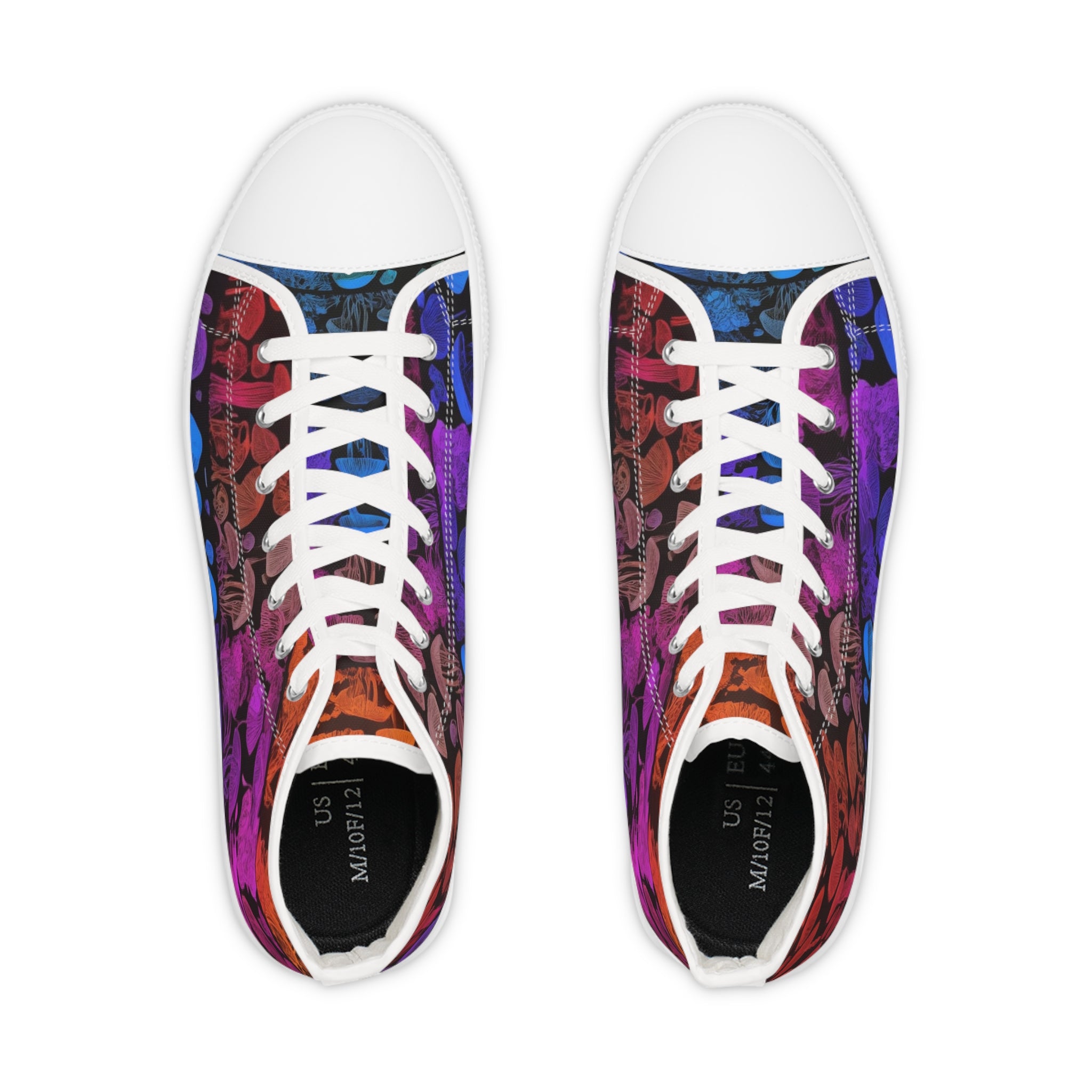 High Top Sneakers – Colorful Floral Gradient Print
