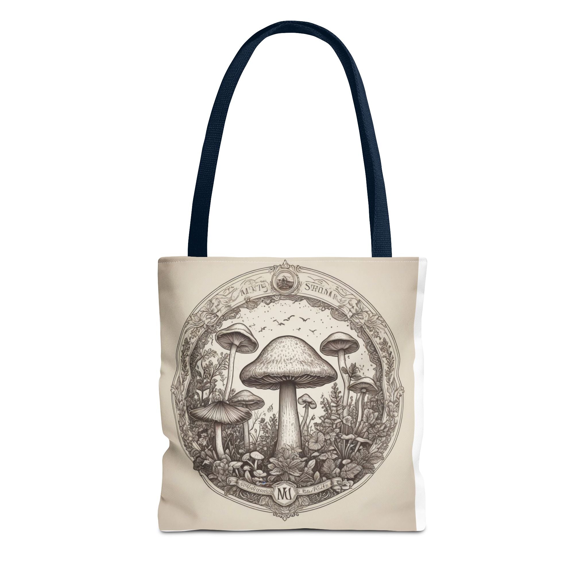 👜 Mystic Shroom Circle Tote Bag – Where Art Nouveau Meets Nature 🍄