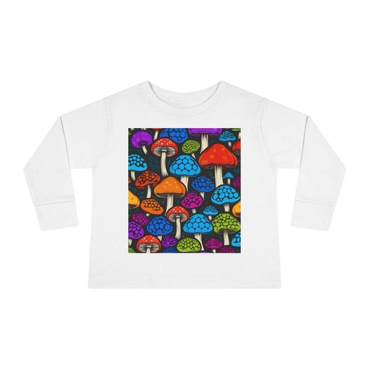 🍄 Tiny Shroom Explorer Long Sleeve Tee – Color Their World with Wonder!