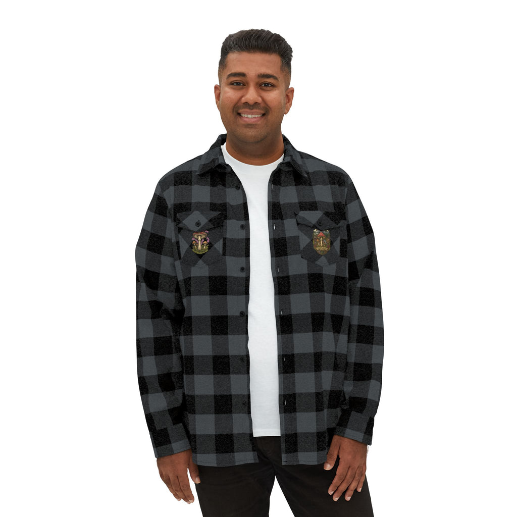 Portland Mushroom Flannel Shirt — Vintage Forest Plaid Button-Up