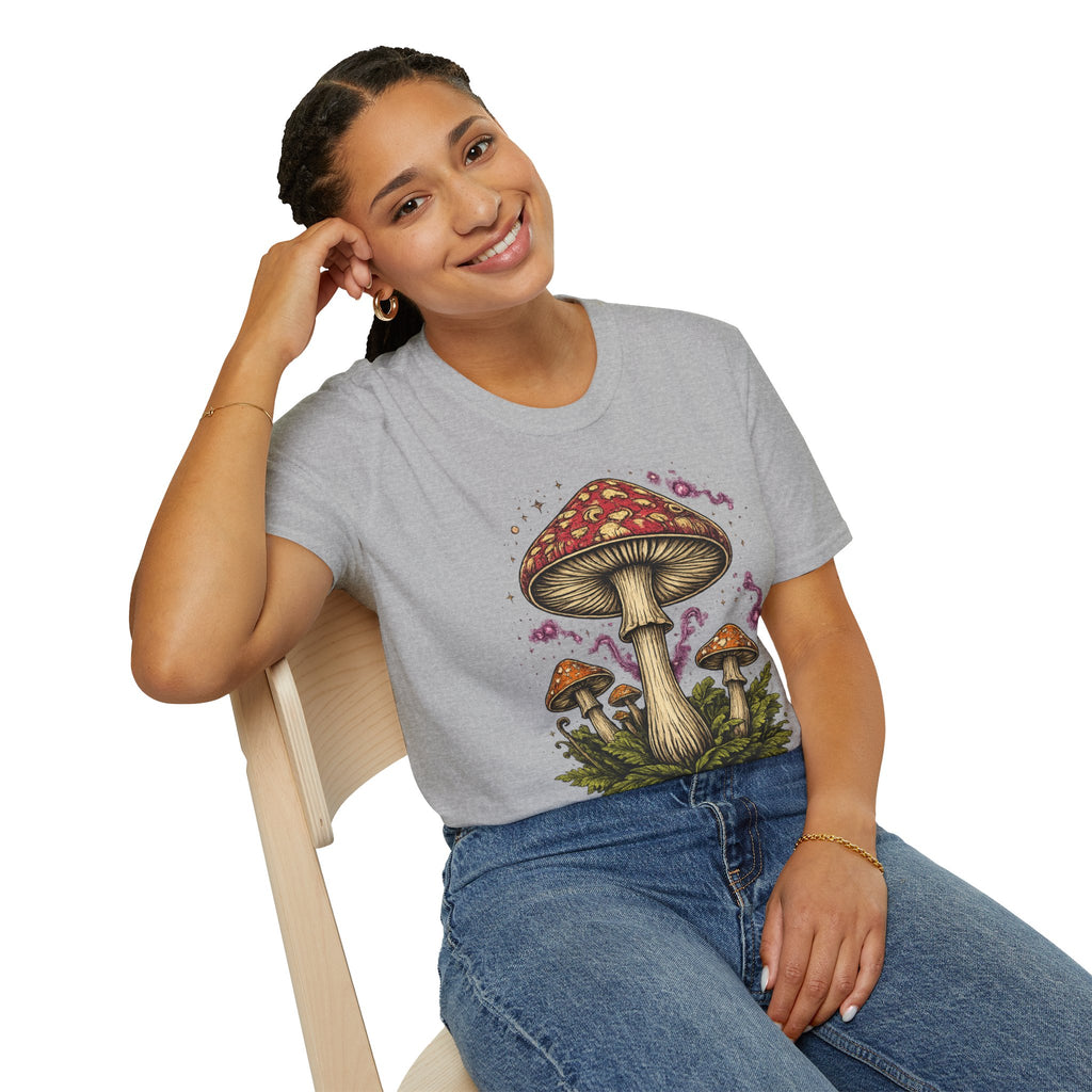 Mushroom Magic T-Shirt — Vintage Red Toadstool Illustration