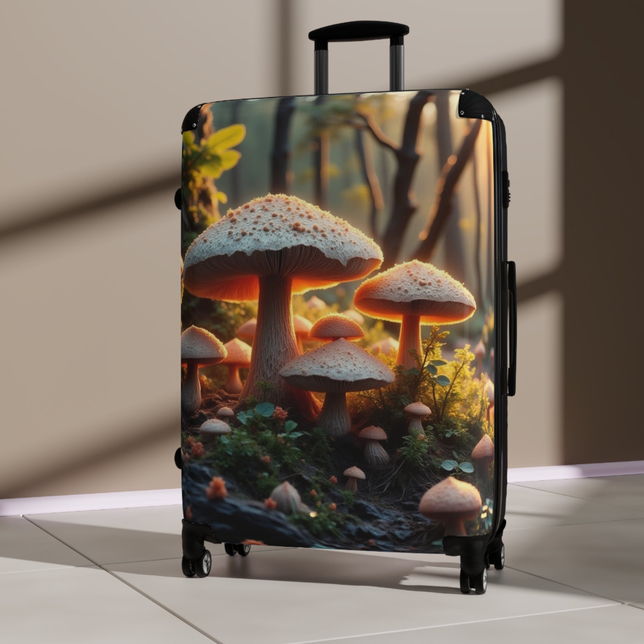 Mushroom Forest Carry-On Suitcase – Enchanted Nature Travel Luggage