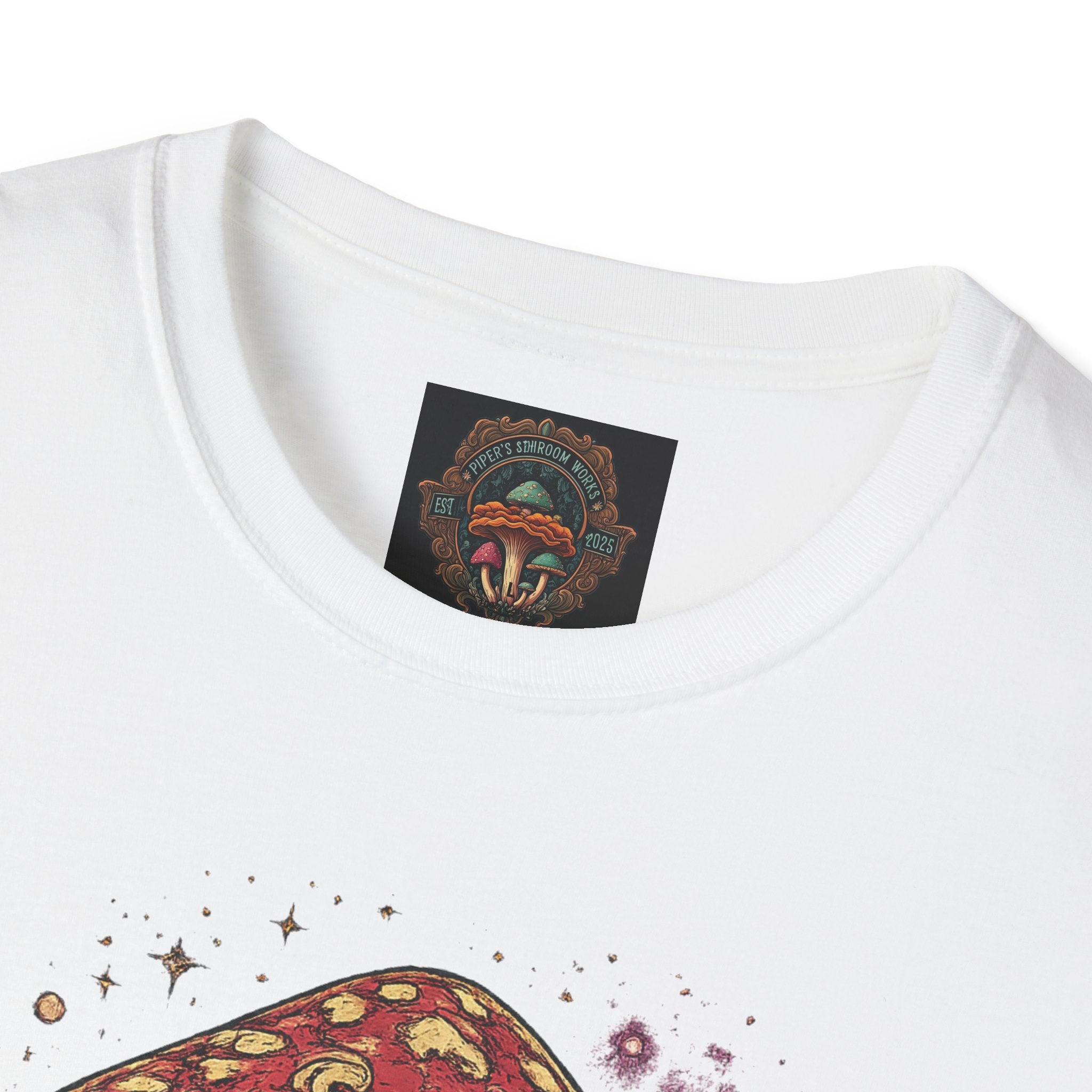 Mushroom Illustration T-Shirt – Vintage Red Toadstool Graphic