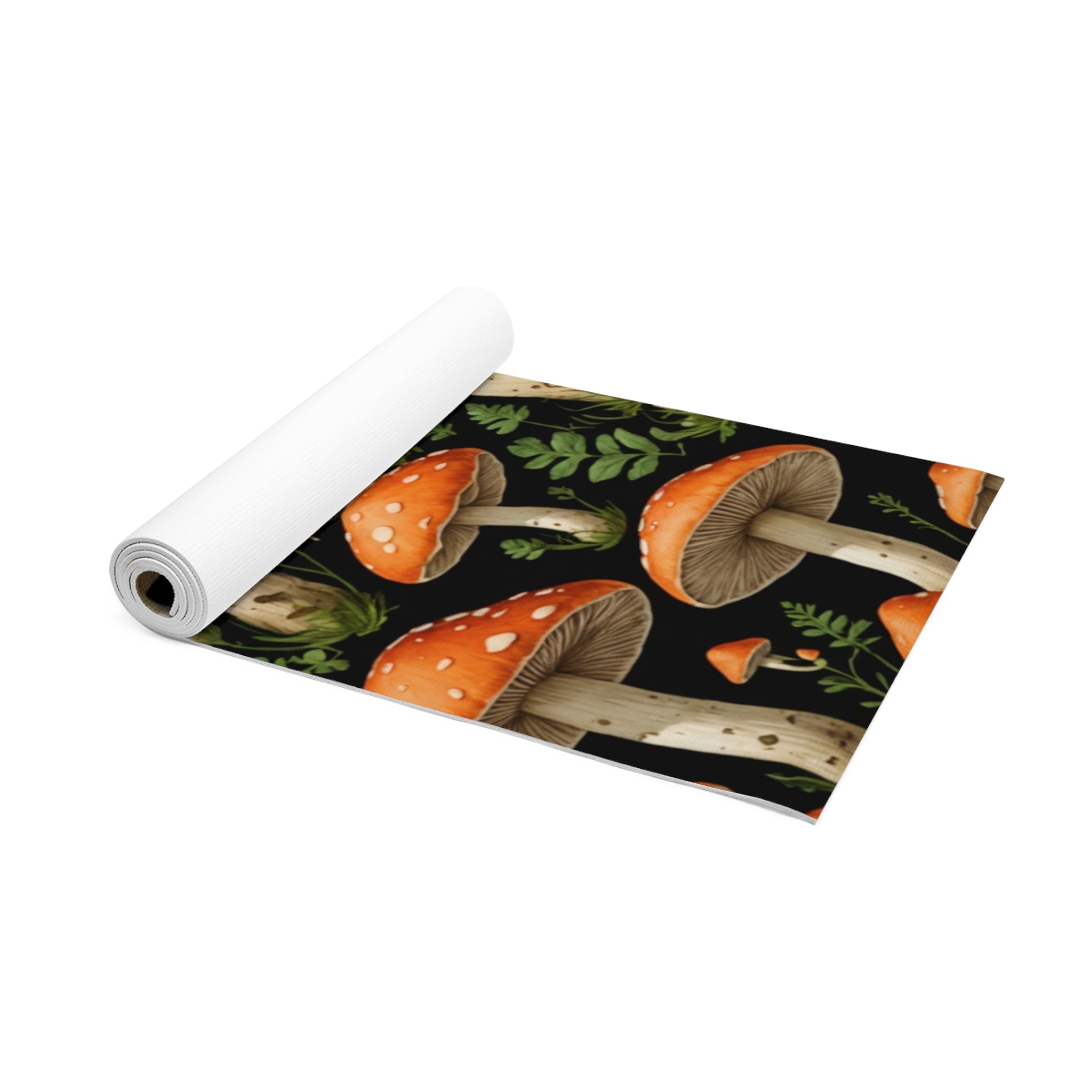 Mushroom Forest Foam Yoga Mat — Non-Slip Psychedelic Toadstool Design