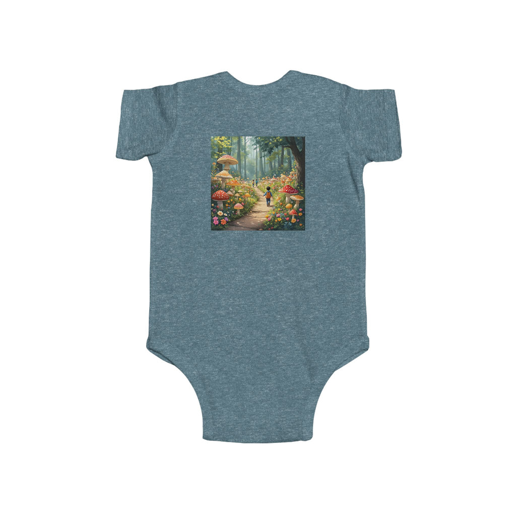 🍄👶 “Mushroom Lover – I Live to Forage” Baby Bodysuit