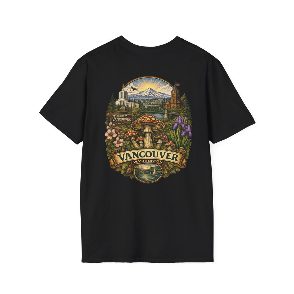 Mushroom Illustration T-Shirt – Vintage Red Toadstool Graphic
