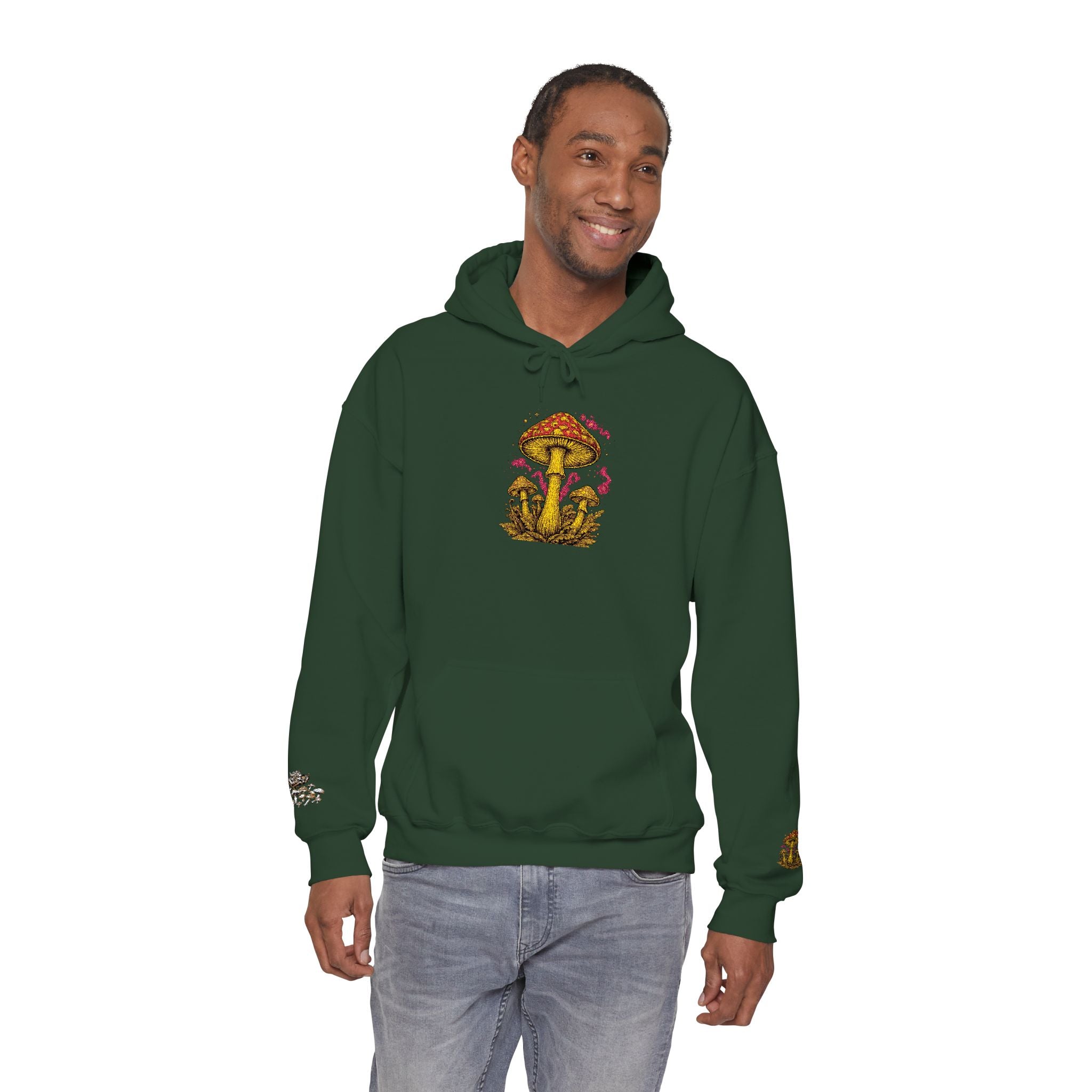Mushroom Grove Hoodie – Whimsical Autumn Forest Mushroom Sweatshirt