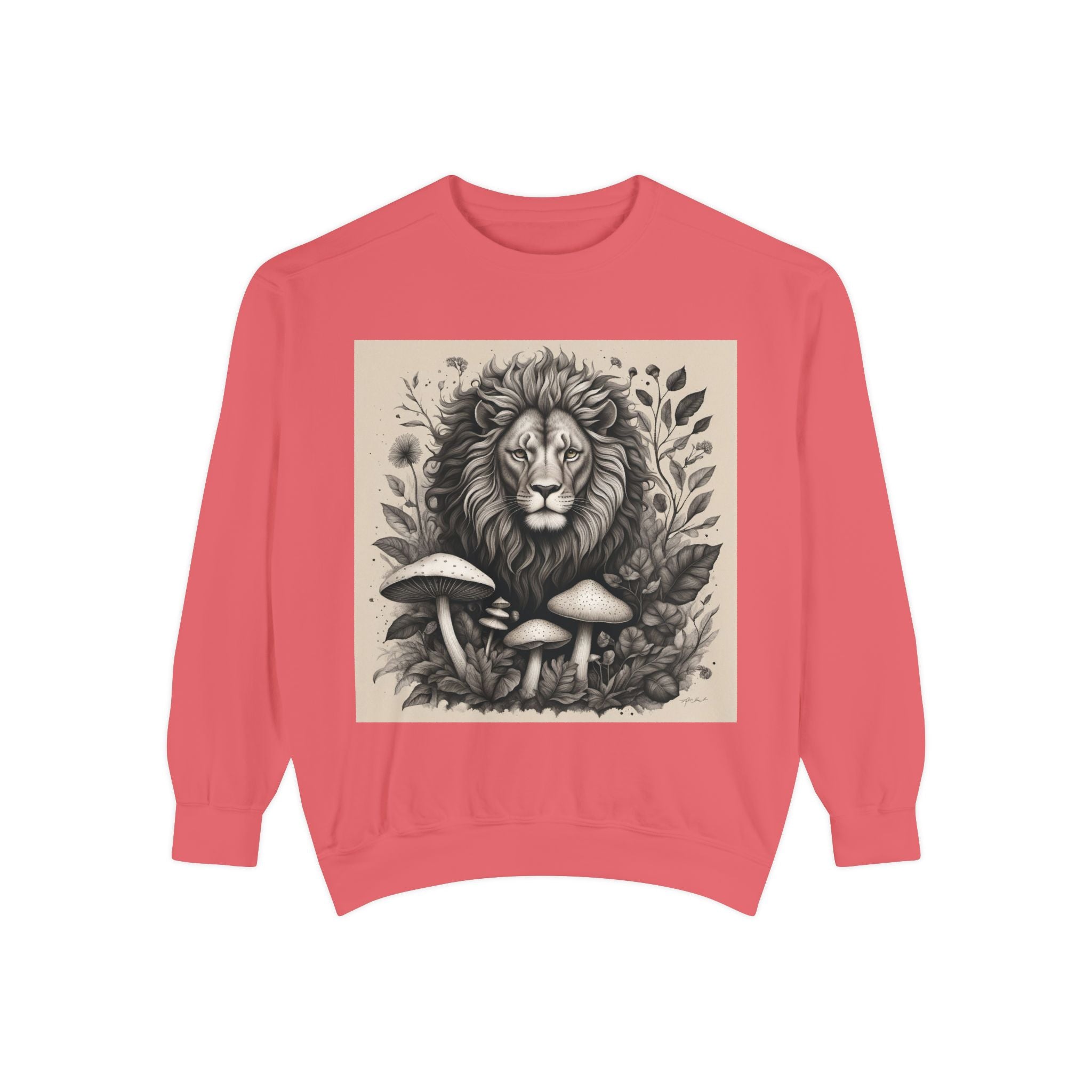 🦁 Lionheart & Shrooms Sweatshirt – Wear the Wild Within 🍄