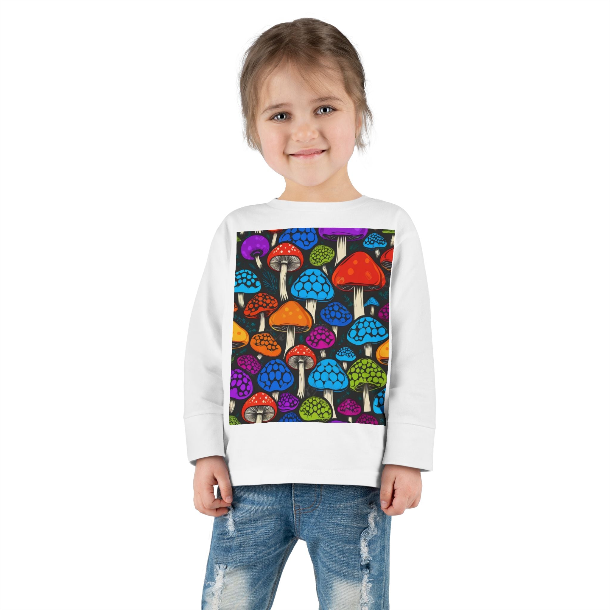 🍄 Tiny Shroom Explorer Long Sleeve Tee – Color Their World with Wonder!