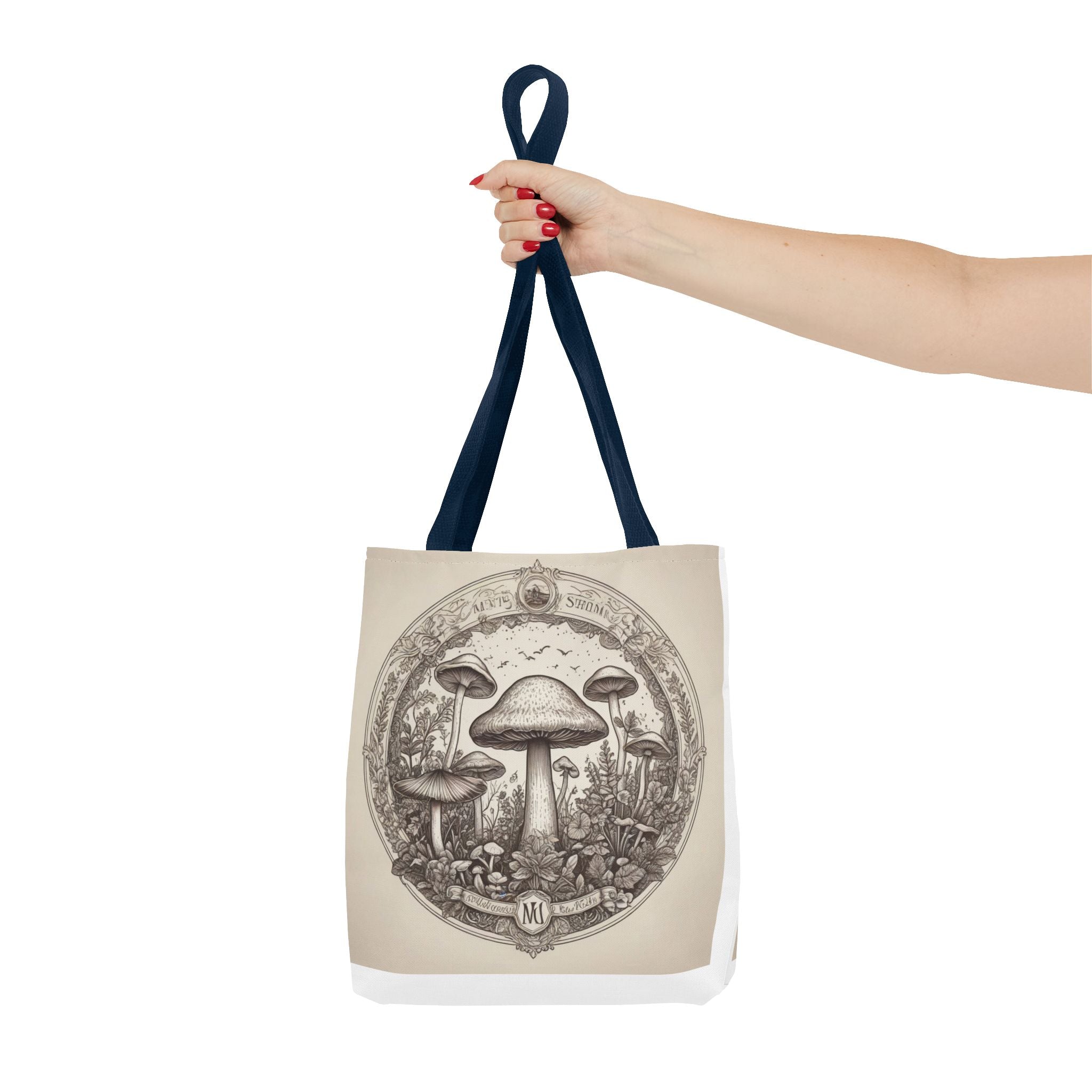 👜 Mystic Shroom Circle Tote Bag – Where Art Nouveau Meets Nature 🍄