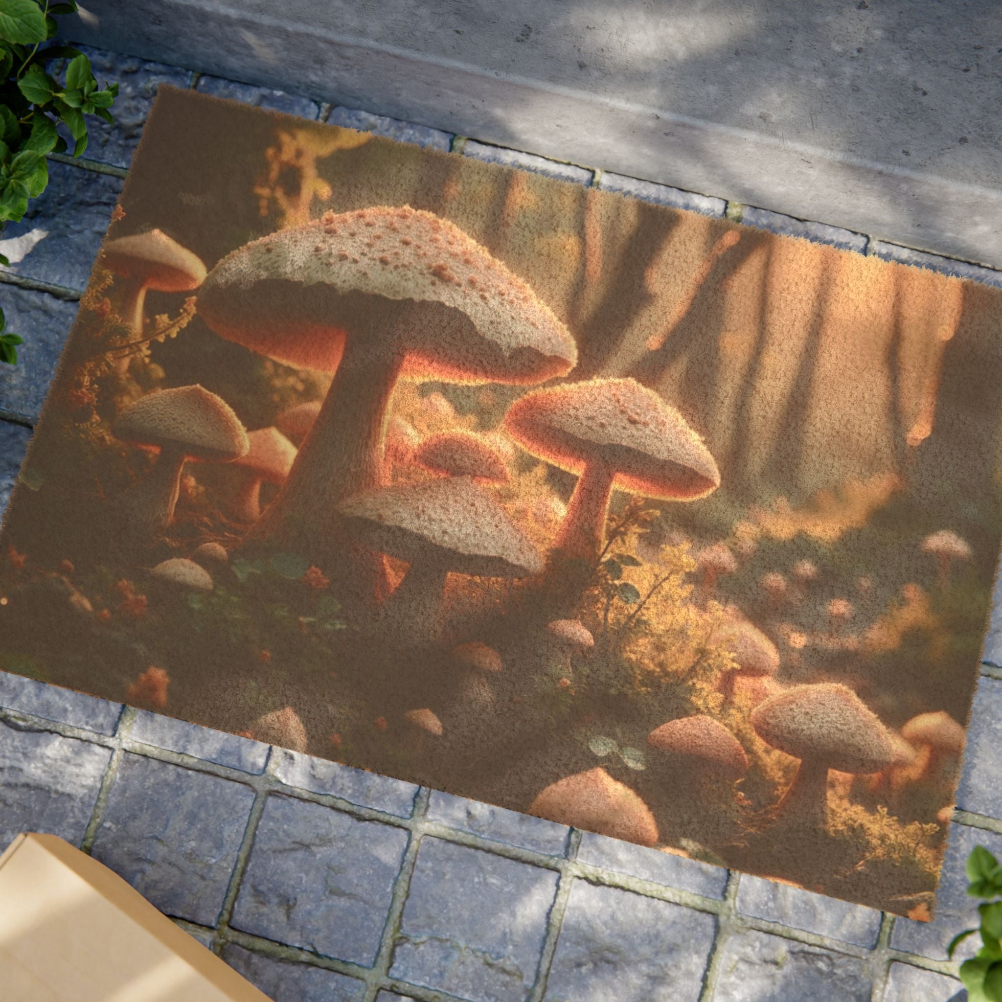 🌅 Enchanted Forest Glow Doormat 🍄✨