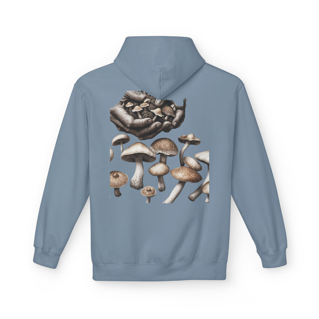 Mushroom Art Hoodie — Botanical Foraging Graphic Pullover