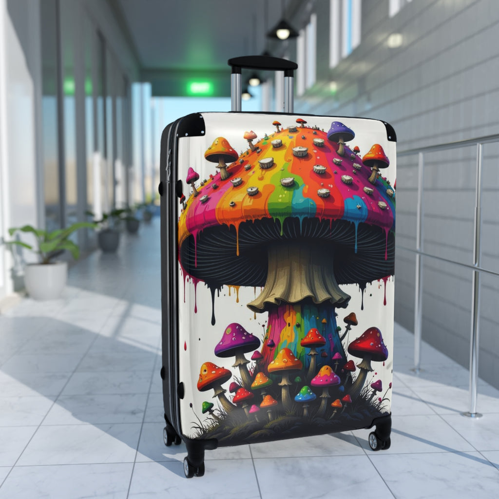 Valise psychédélique champignon arc-en-ciel – Bagage cabine coloré