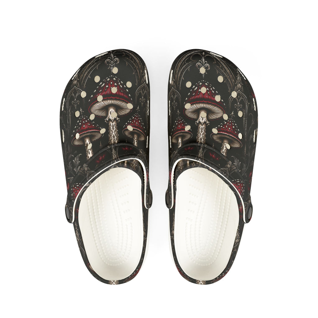 Mushroom Forest Clog — Psychedelic Red Toadstool EVA Foam Shoes