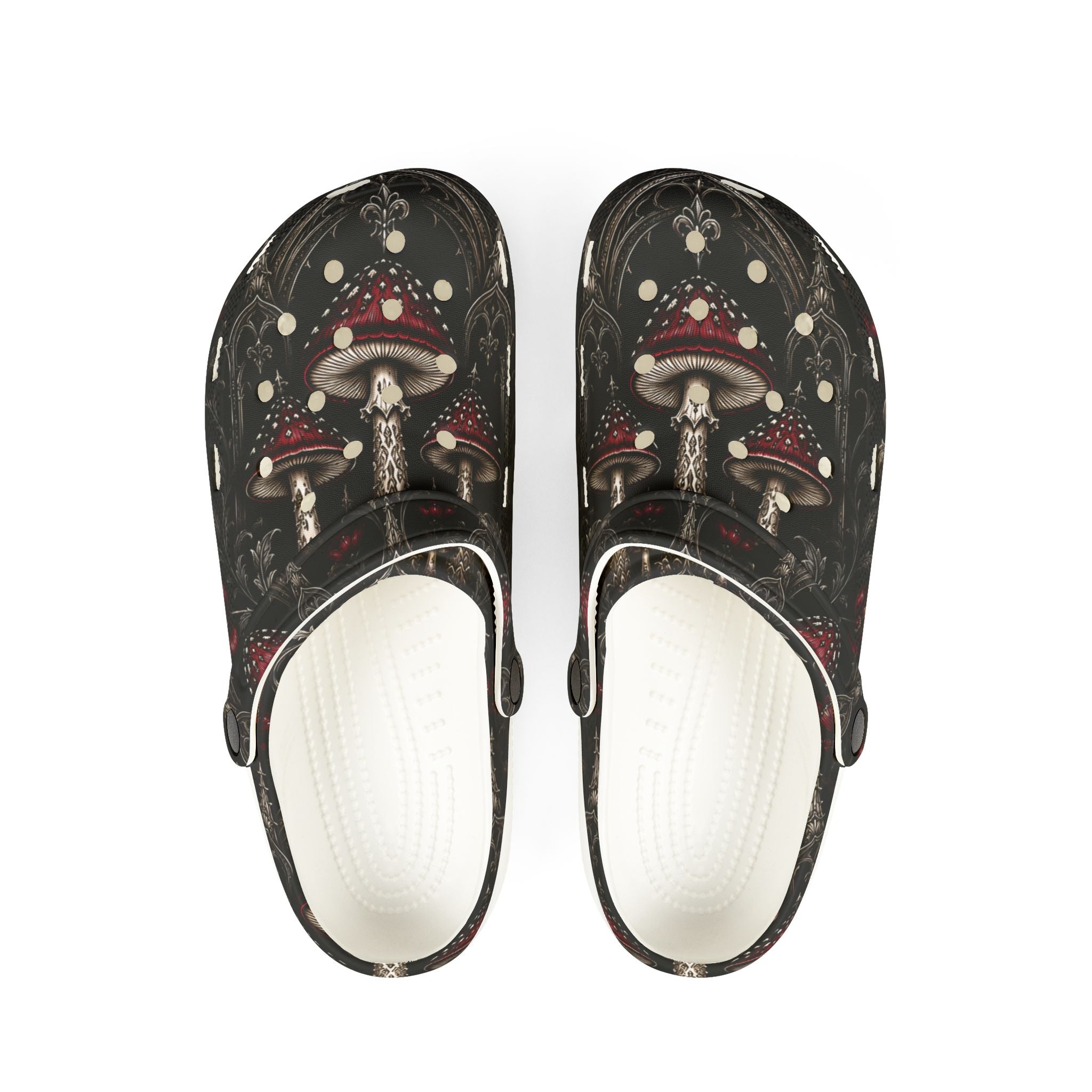 Mushroom Forest Clog — Psychedelic Red Toadstool EVA Foam Shoes