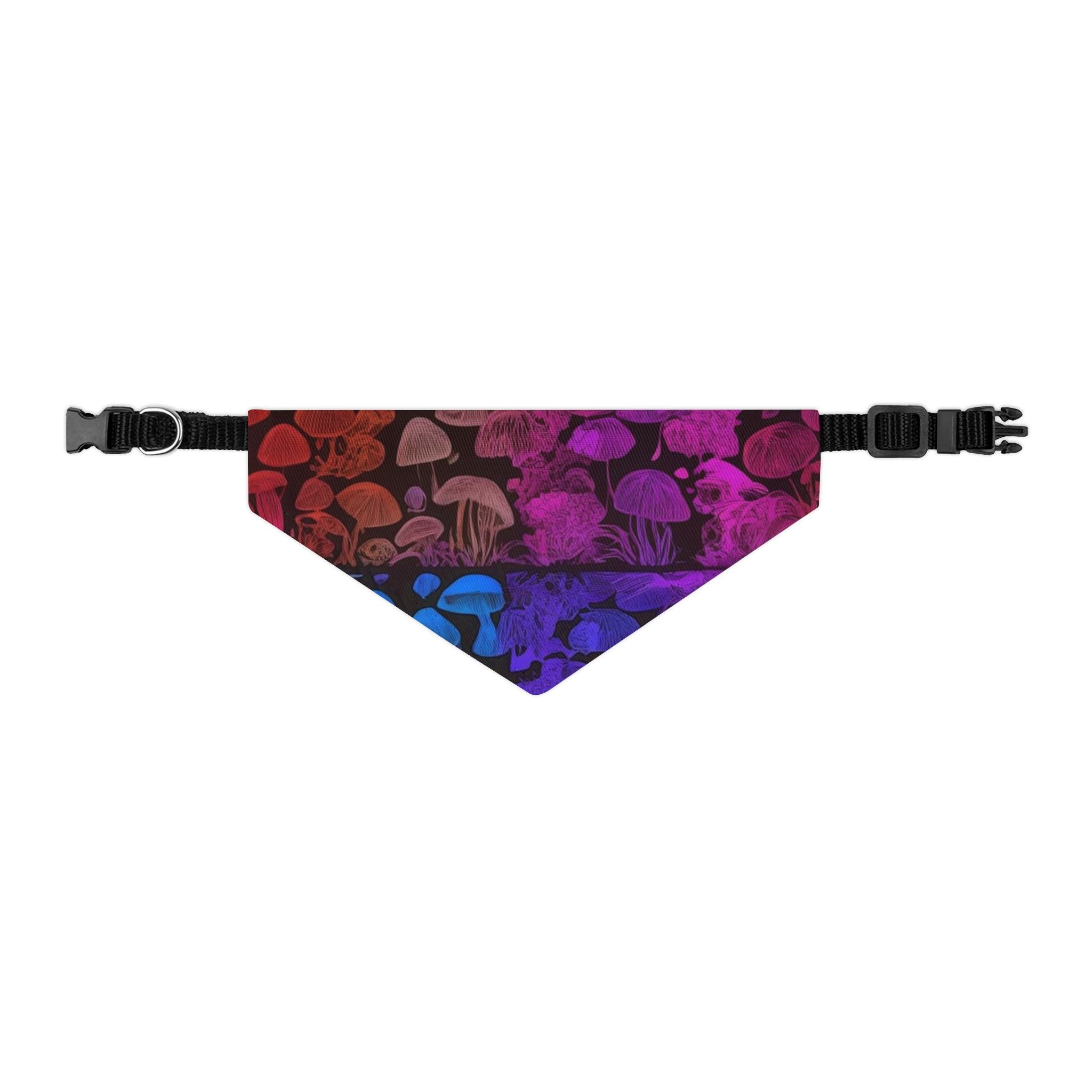 🌈 Shroom Bloom Spectrum Pet Bandana – Where Fungi Meets Fashion