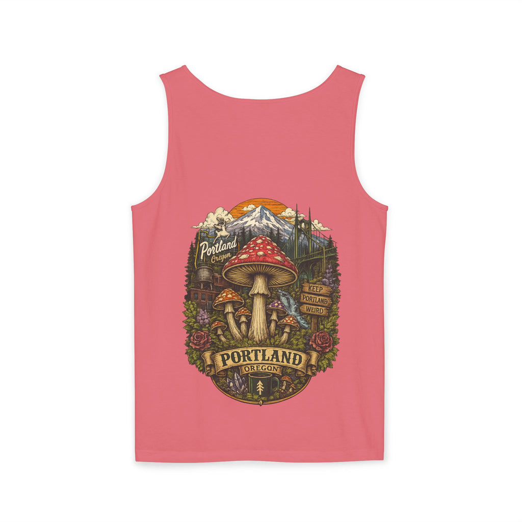 Mushroom Graphic Tank Top — Colorful Psychedelic Fungi Design