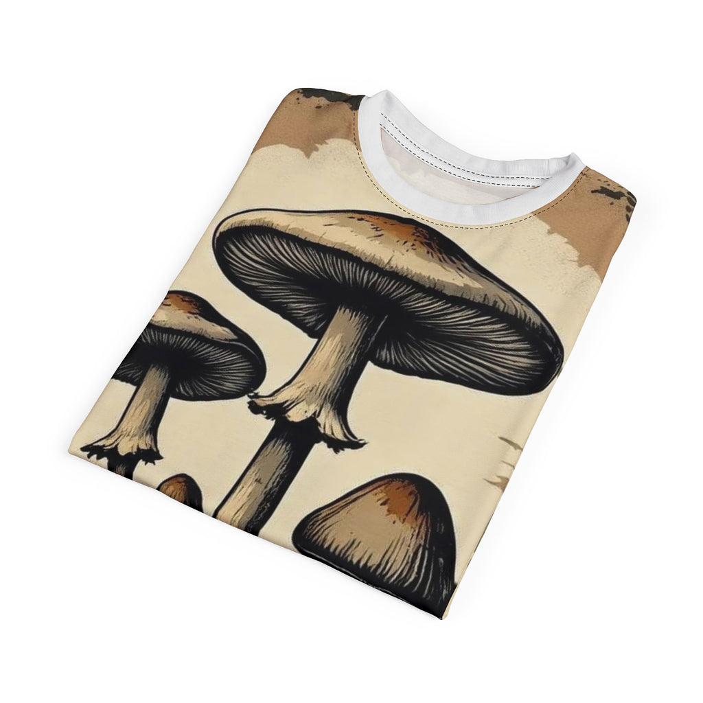 Psychedelic Mushroom All-Over Print T-Shirt – Woodland Fungi Graphic Tee