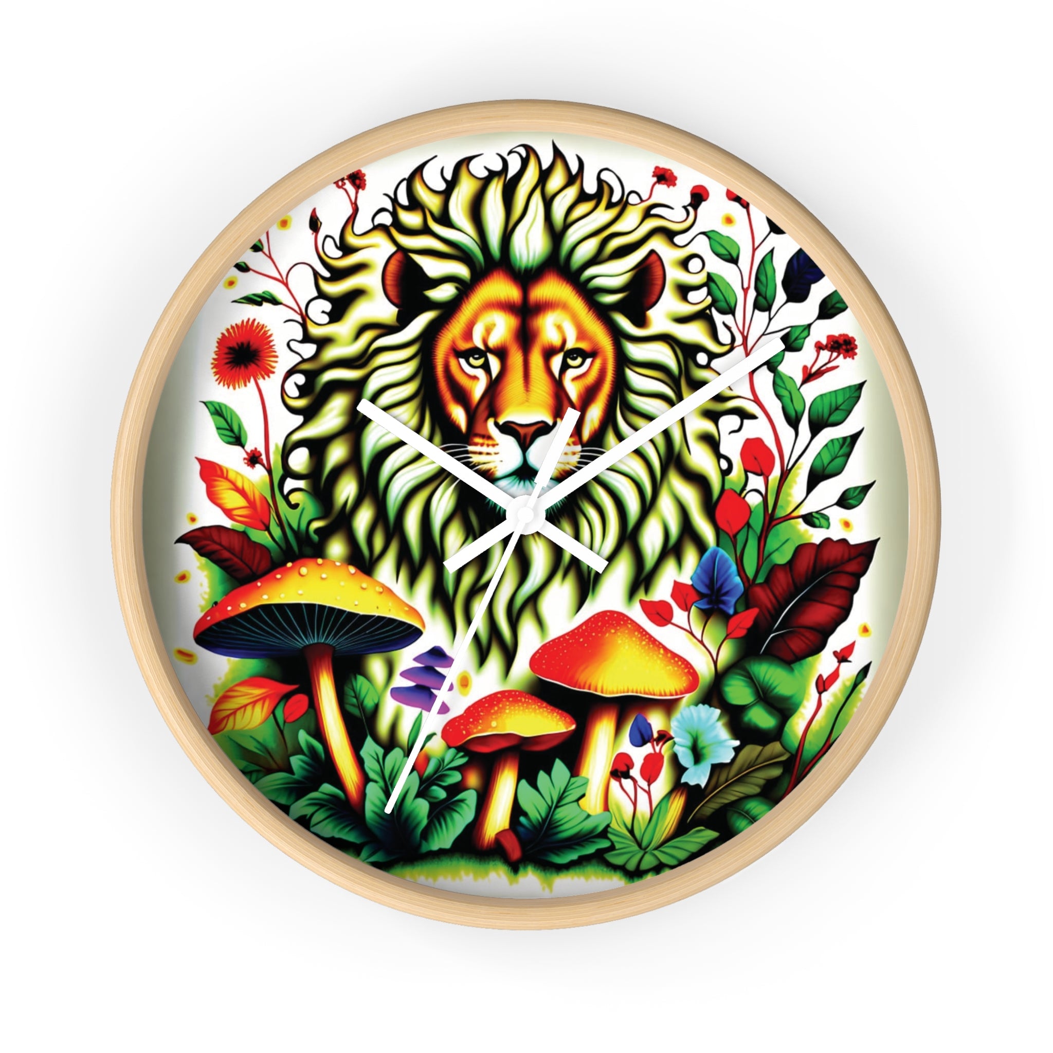 🌿🦁 King of the Forest Mushroom Clock 🍄🌟
