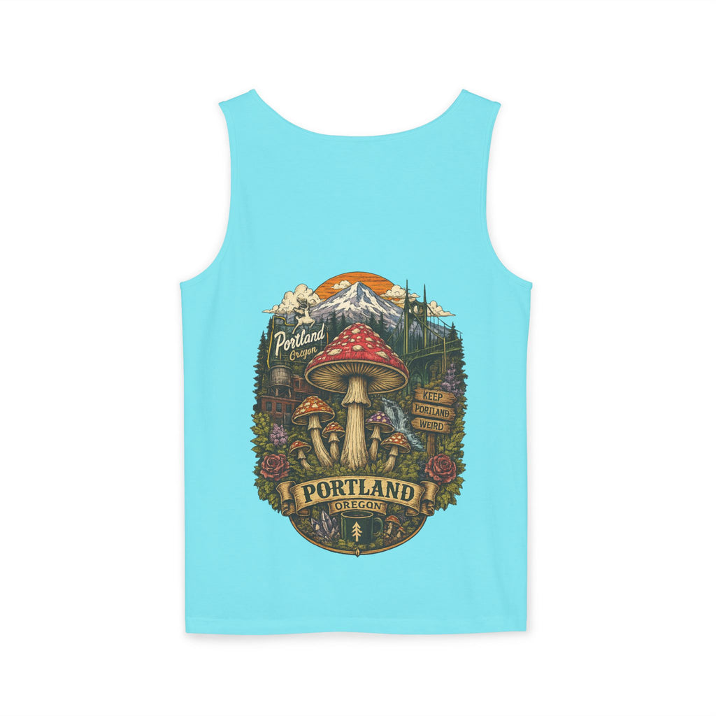 Mushroom Graphic Tank Top — Colorful Psychedelic Fungi Design