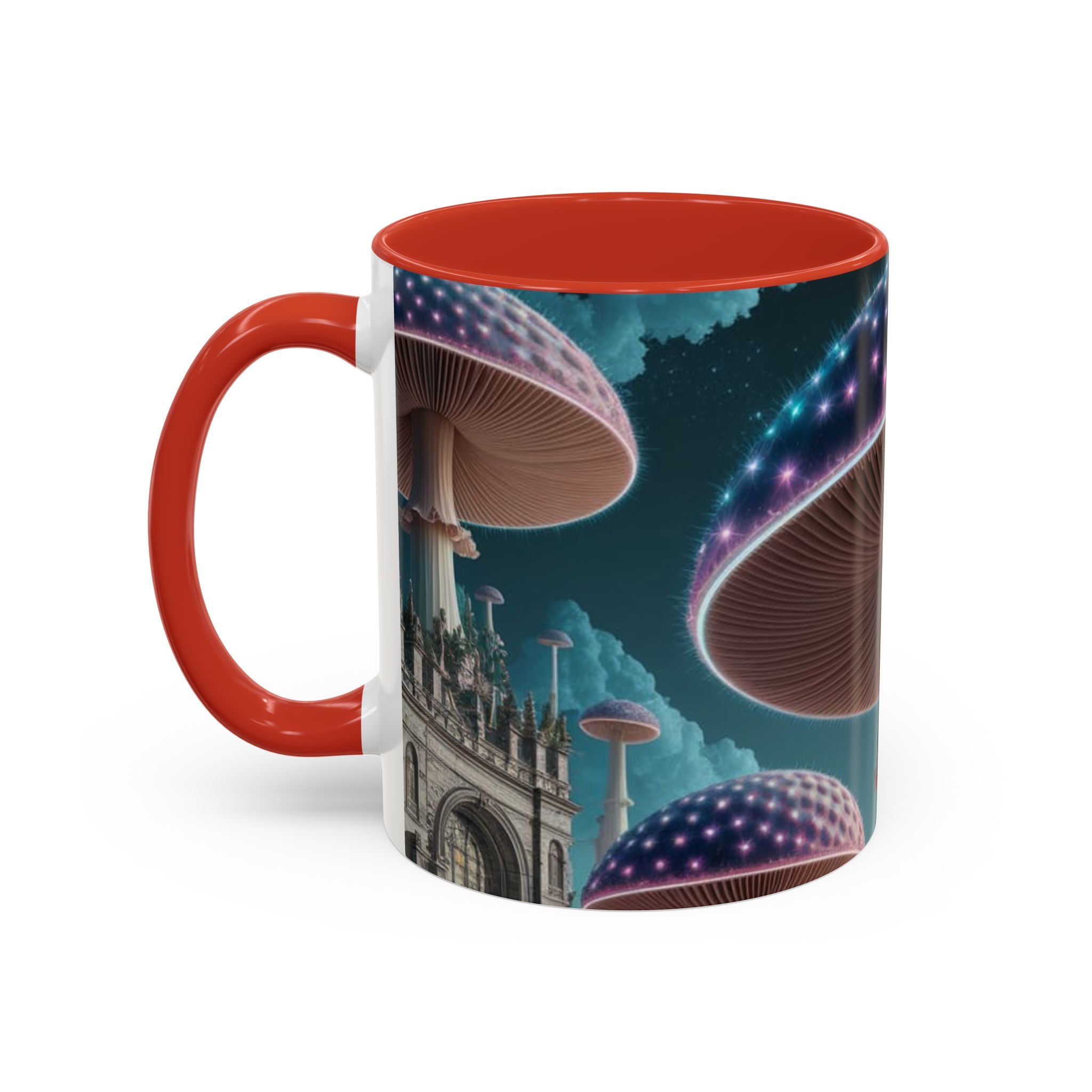 Mug: Mystical Glow Mushroom Coffee Mug — Psychedelic Fantasy Accent Mug