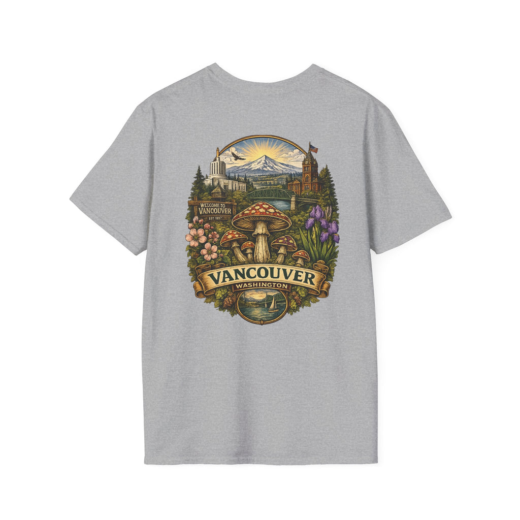 Mushroom Illustration T-Shirt – Vintage Red Toadstool Graphic