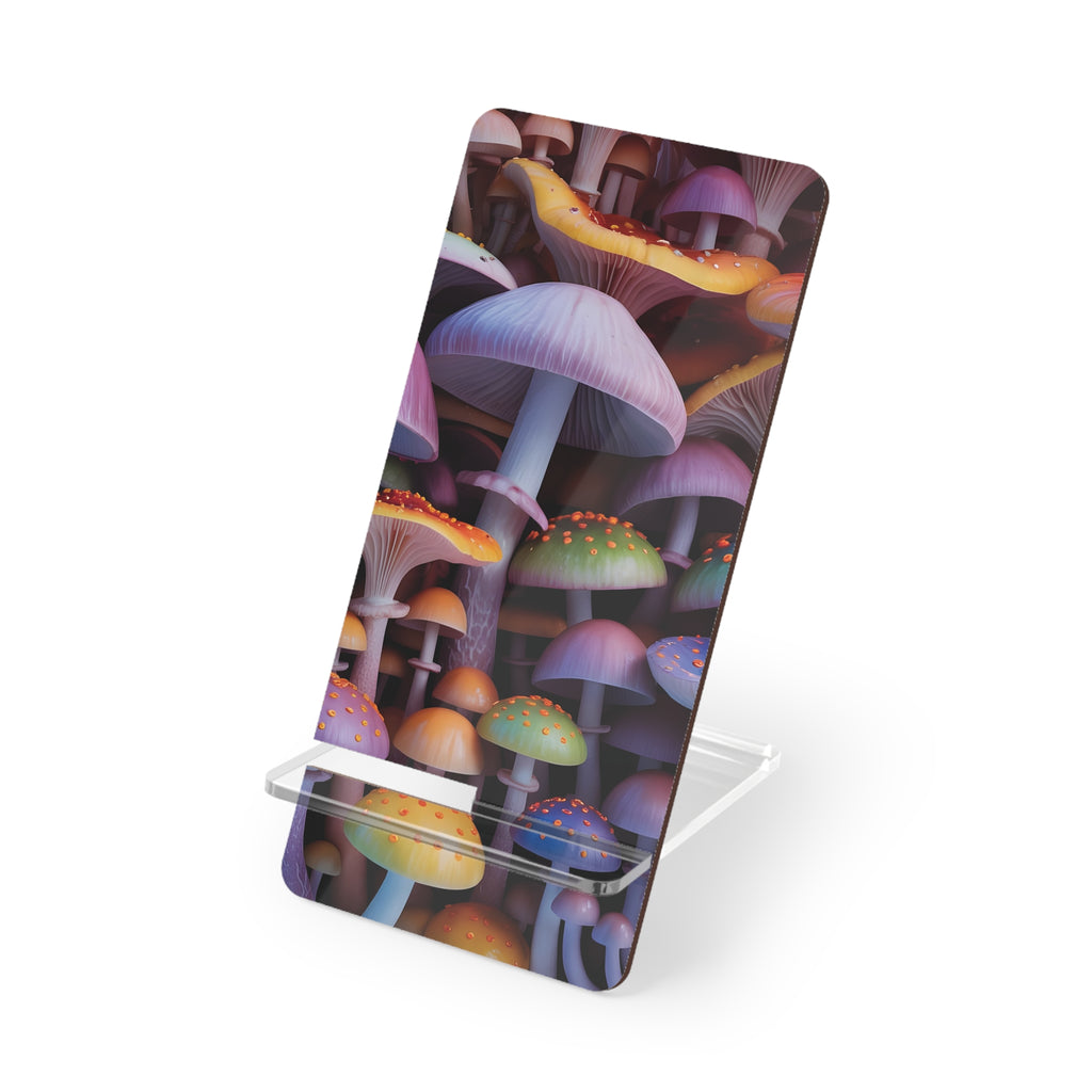 Phone Stand: Mushroom Magic Phone Stand — Colorful Fantasy Mobile Display