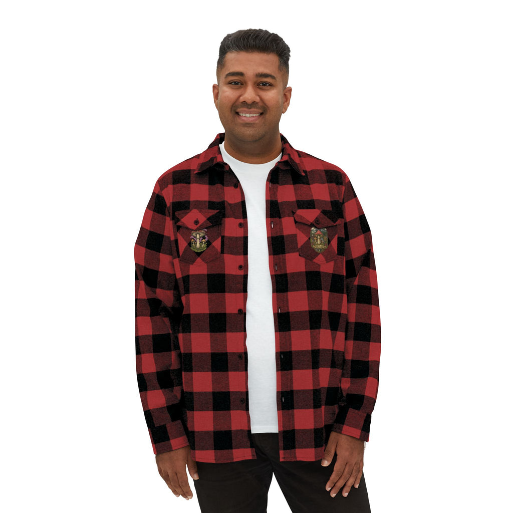 Portland Mushroom Flannel Shirt — Vintage Forest Plaid Button-Up