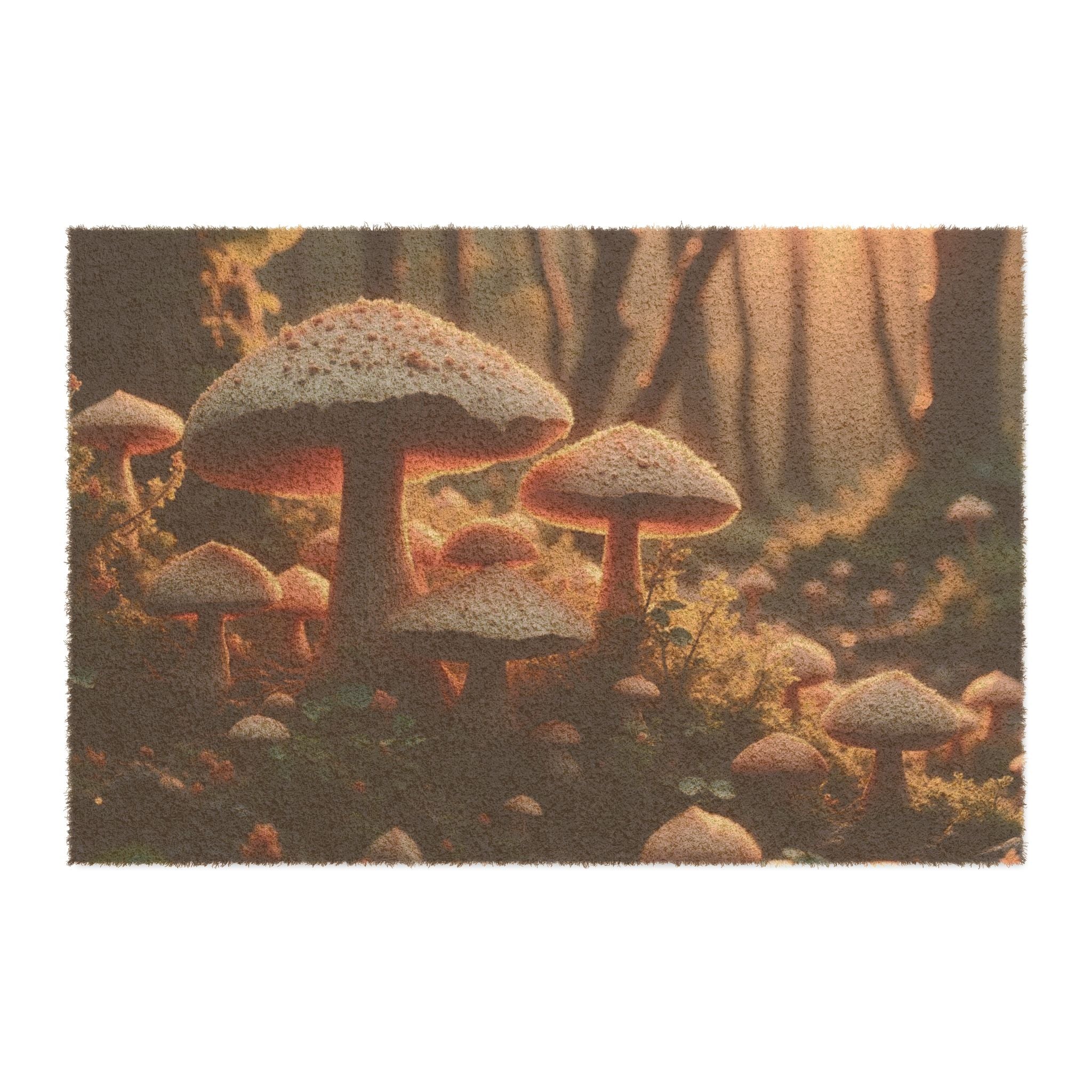 🌅 Enchanted Forest Glow Doormat 🍄✨