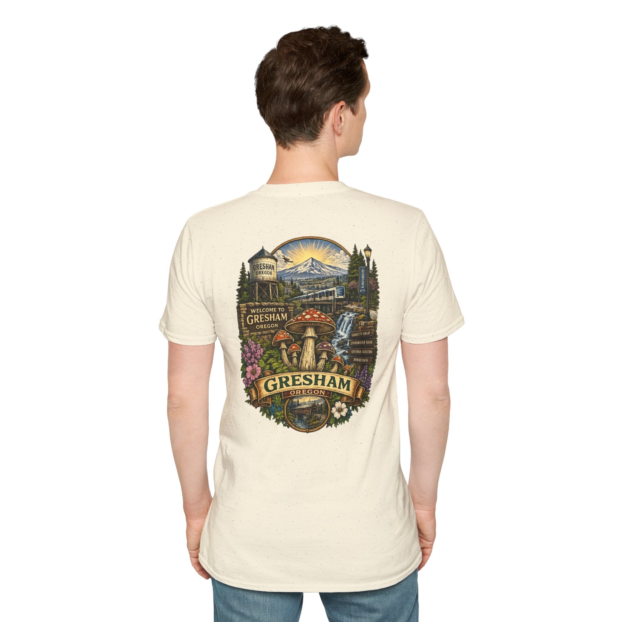Psychedelic Mushroom Graphic T-Shirt — Red Amanita Illustration