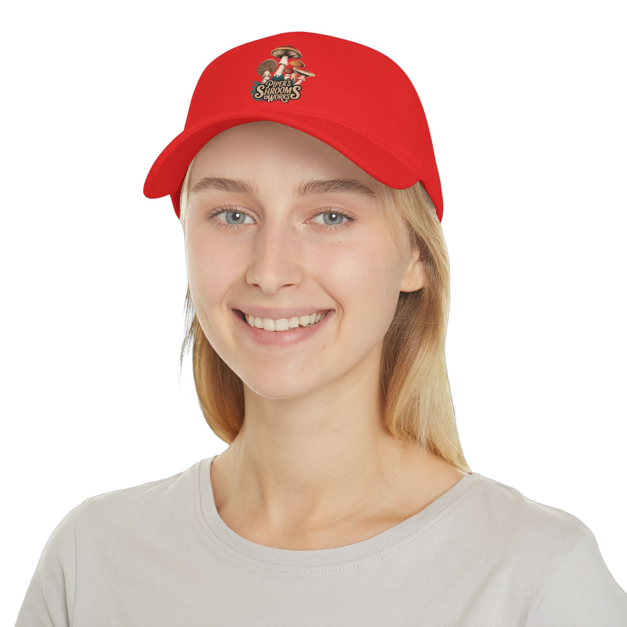 Mushroom Lovers Low Profile Baseball Cap — 'Shroom Squad' Vintage Fungi Design