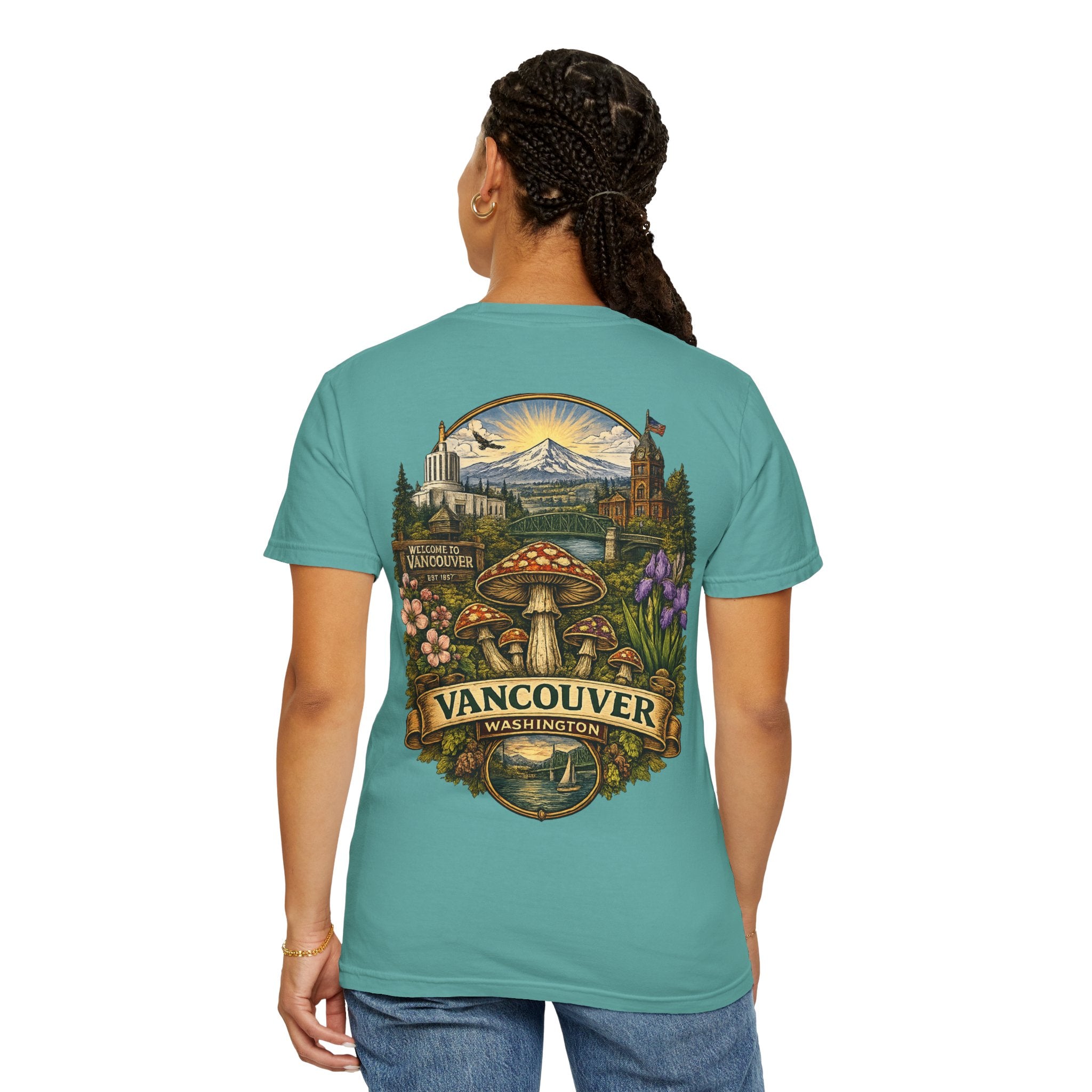 Lake Oswego Mushroom T-Shirt — Vintage Nature & Psychedelic Fungi Design