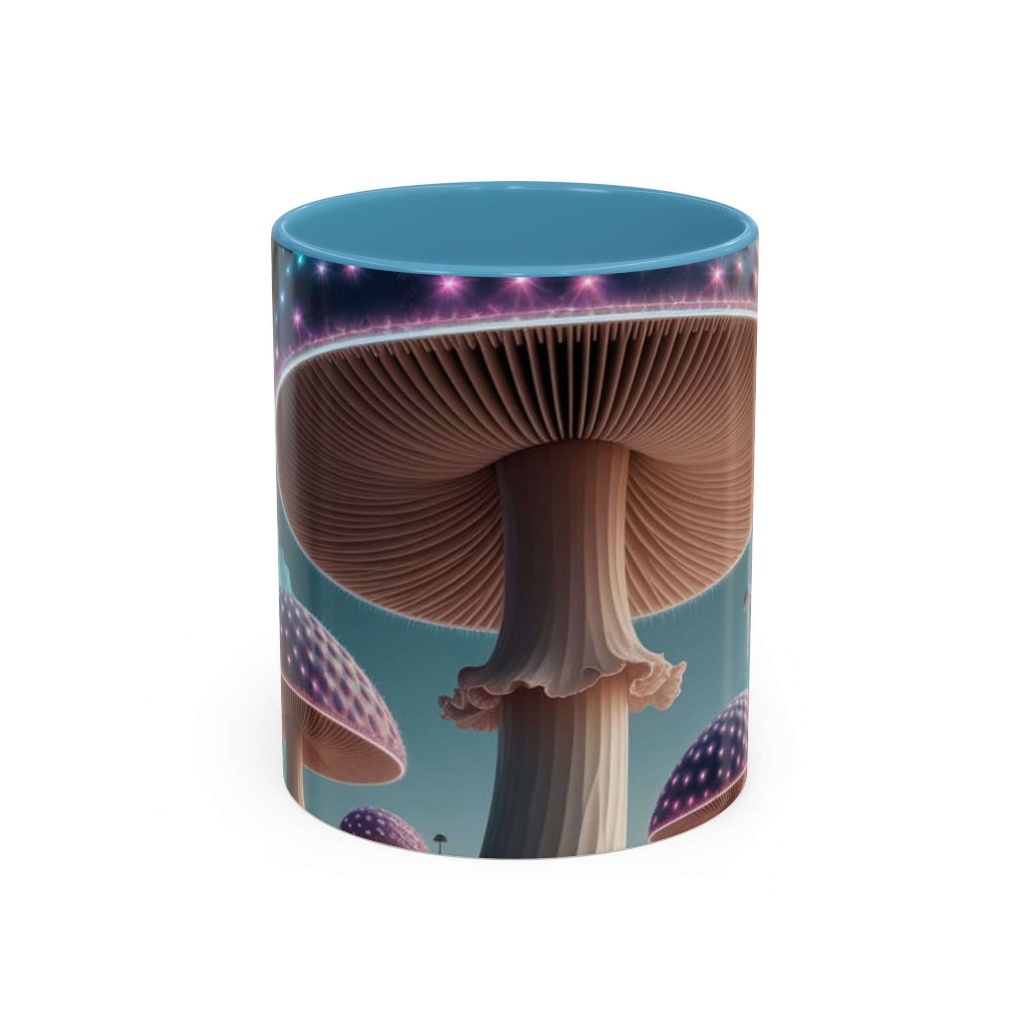 Mug: Mystical Mushroom Accent Coffee Mug — Fantasy Psychedelic Ceramic Cup (11/15oz)