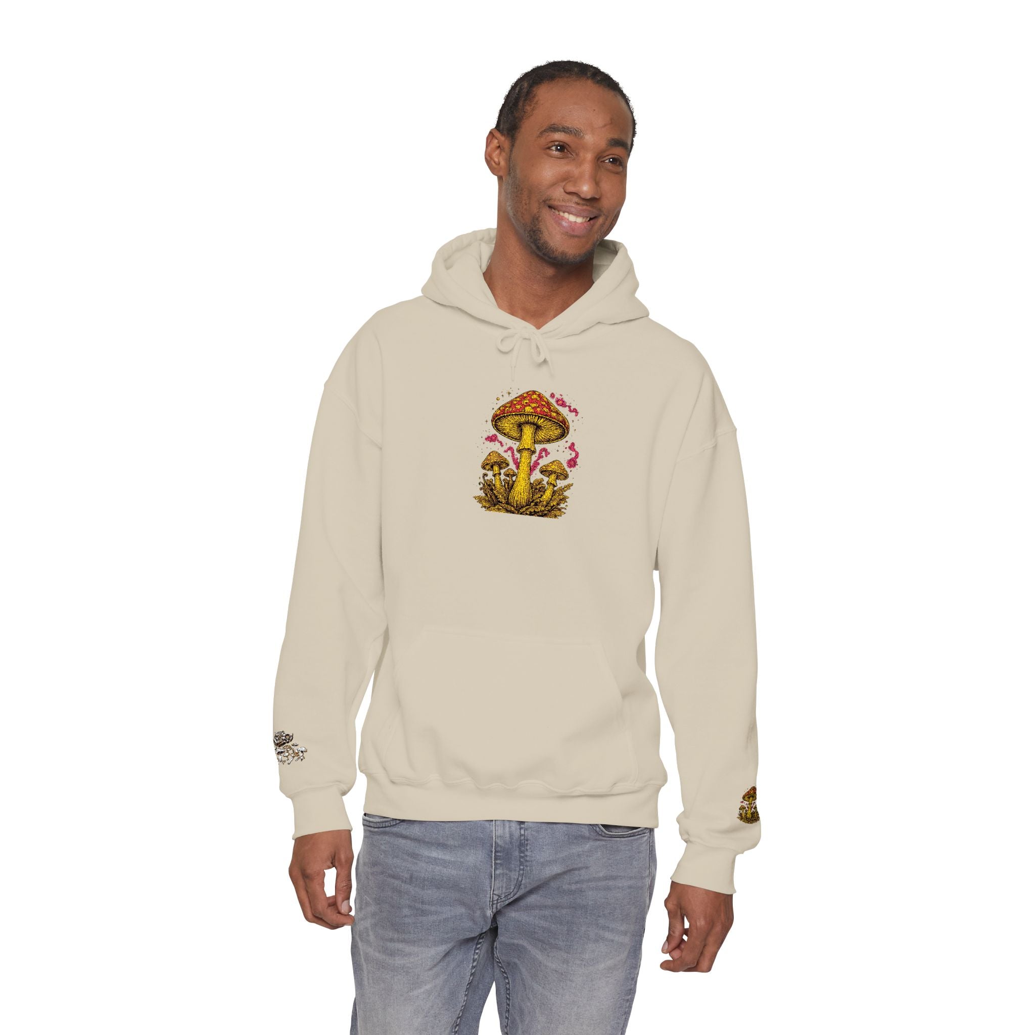 Mushroom Grove Hoodie – Whimsical Autumn Forest Mushroom Sweatshirt