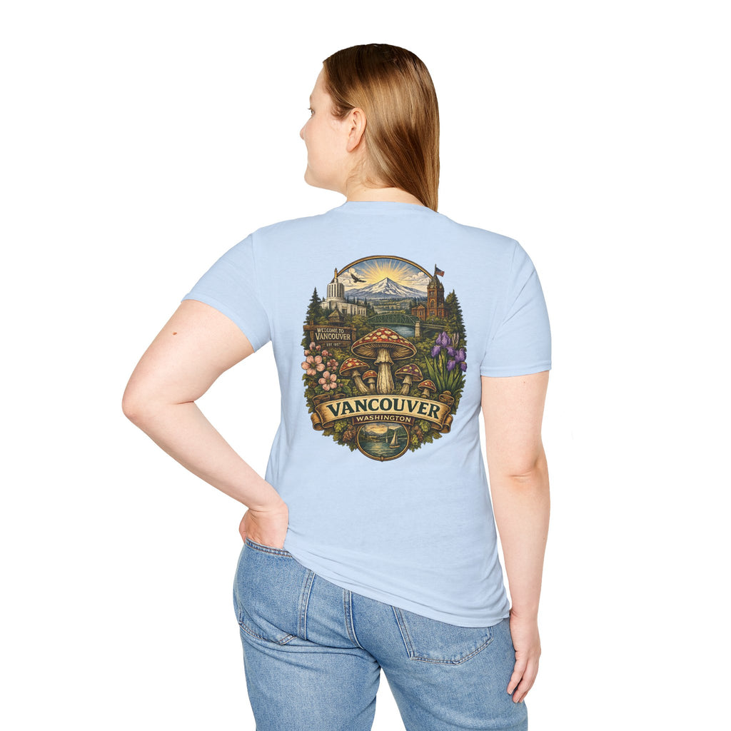 Mushroom Illustration T-Shirt – Vintage Red Toadstool Graphic