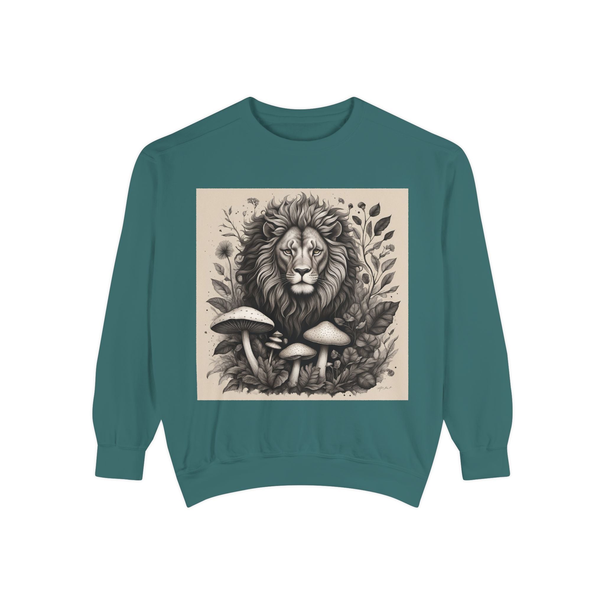 🦁 Lionheart & Shrooms Sweatshirt – Wear the Wild Within 🍄