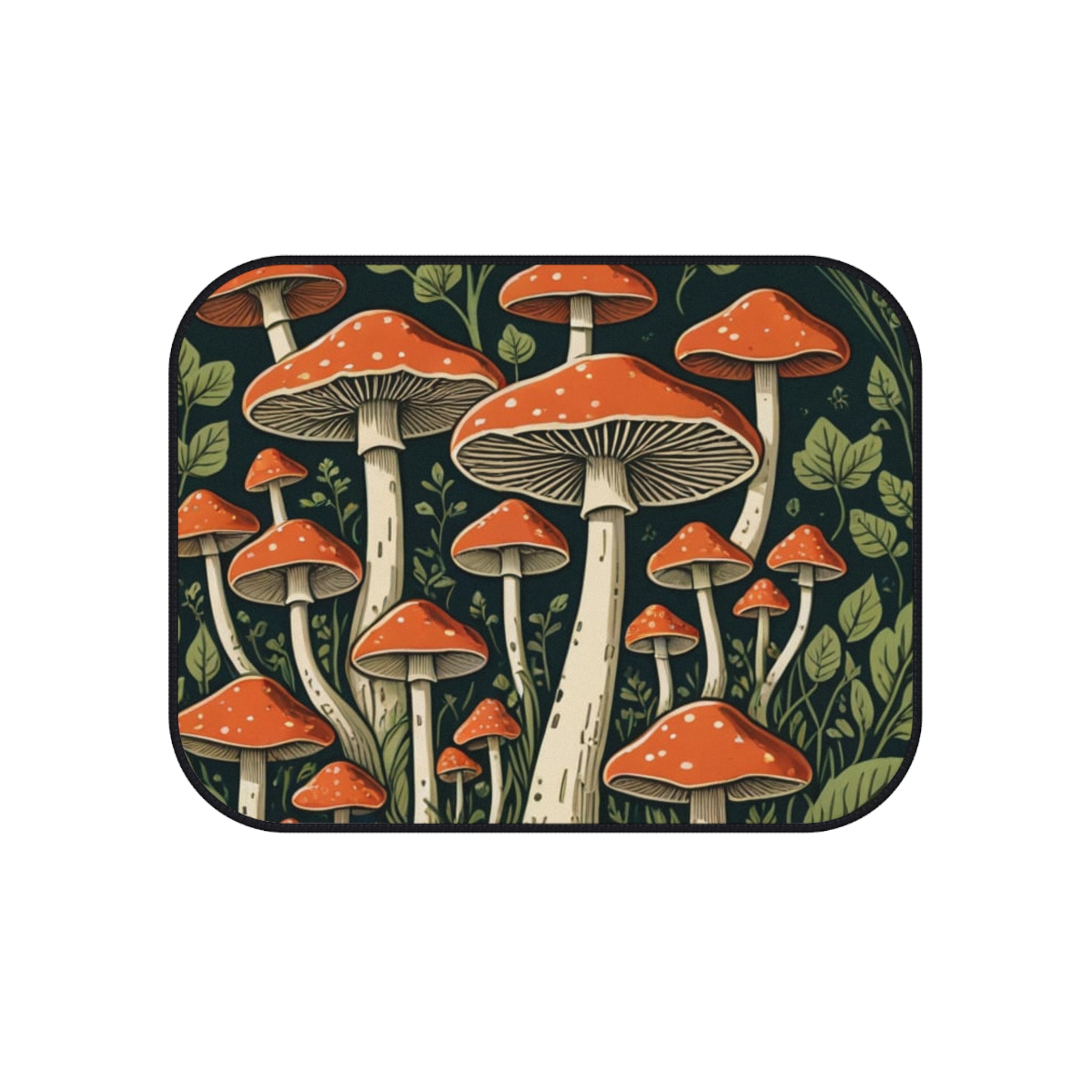 🍄🚘 “Forest Floor Fantasy” Car Mat Set 🌿✨ (Set of 4)