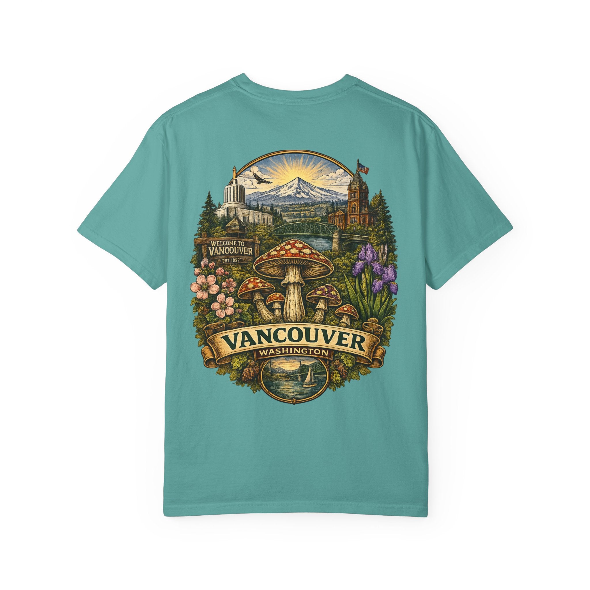 Lake Oswego Mushroom T-Shirt — Vintage Nature & Psychedelic Fungi Design