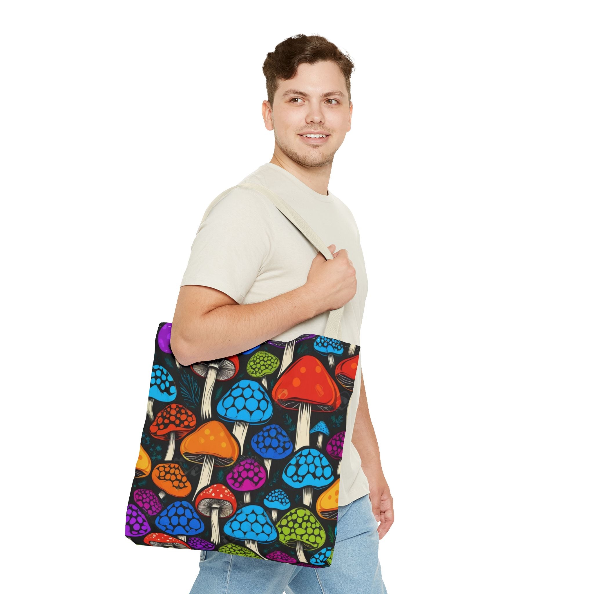 🌈 Color Pop Mushroom Tote – Carry Bold, Live Bright 🍄👜
