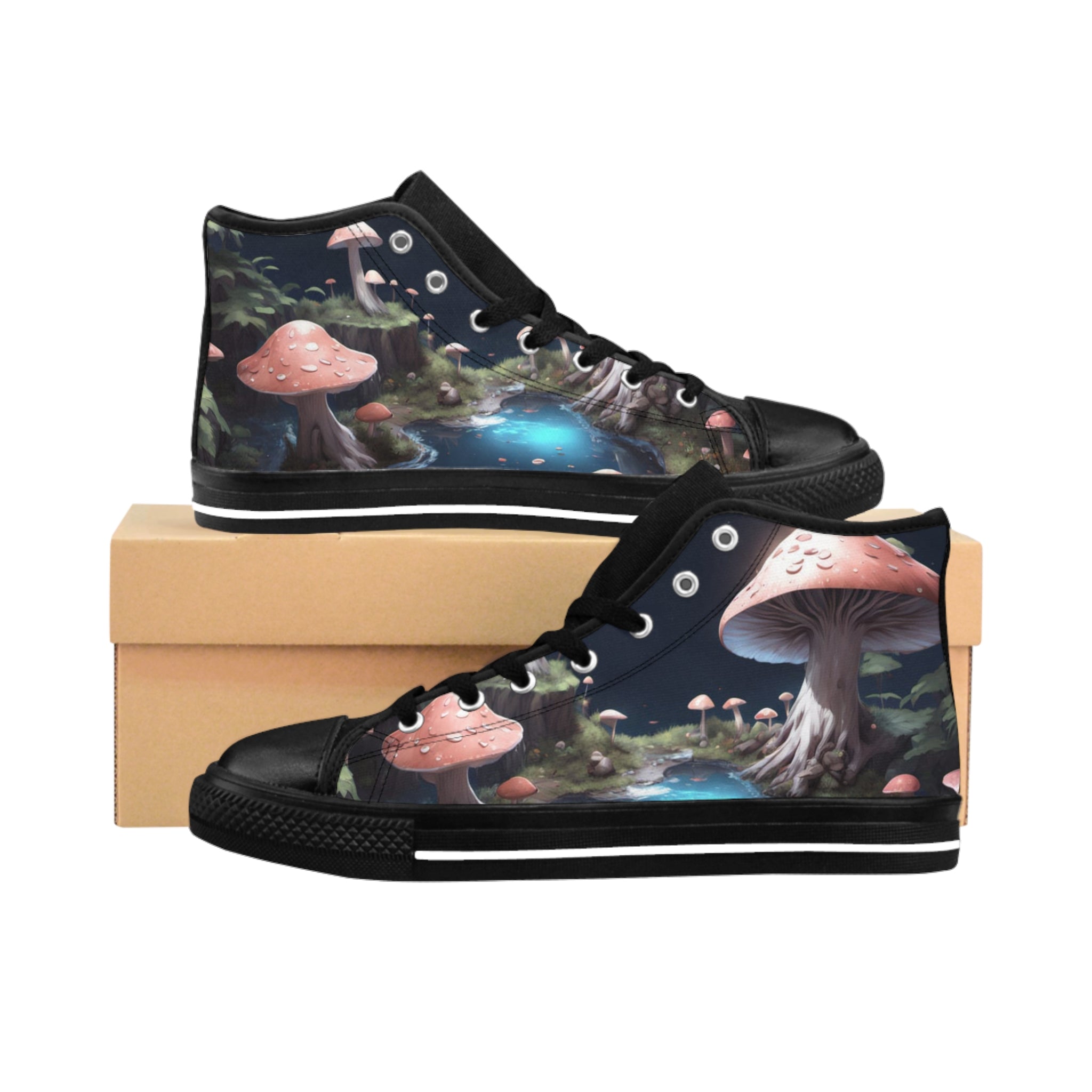 🍄 “Enchanted Steps” Mushroom Pond High-Tops 🌙