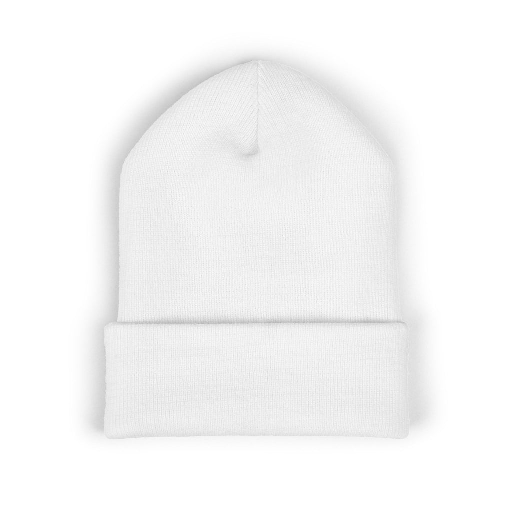 Beanie: Embroidered Colorful Mushroom Beanie — Cute Cuffed Knit Hat