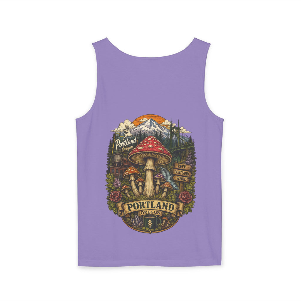Mushroom Graphic Tank Top — Colorful Psychedelic Fungi Design