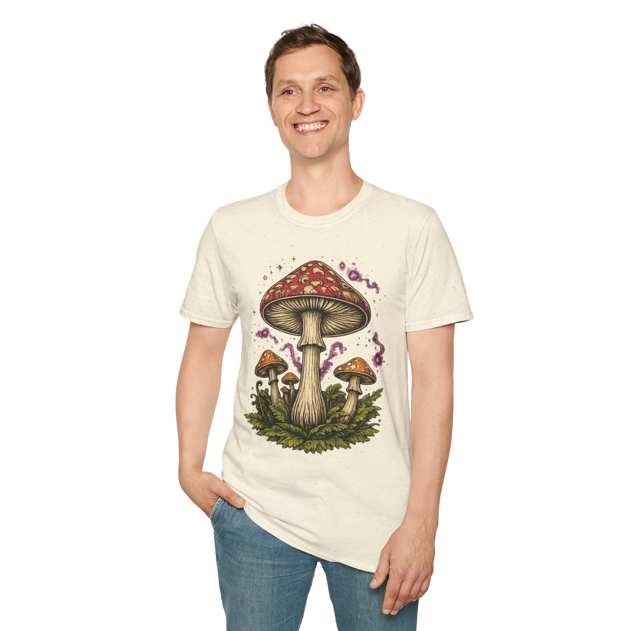 Mushroom Magic T-Shirt — Vintage Red Toadstool Illustration