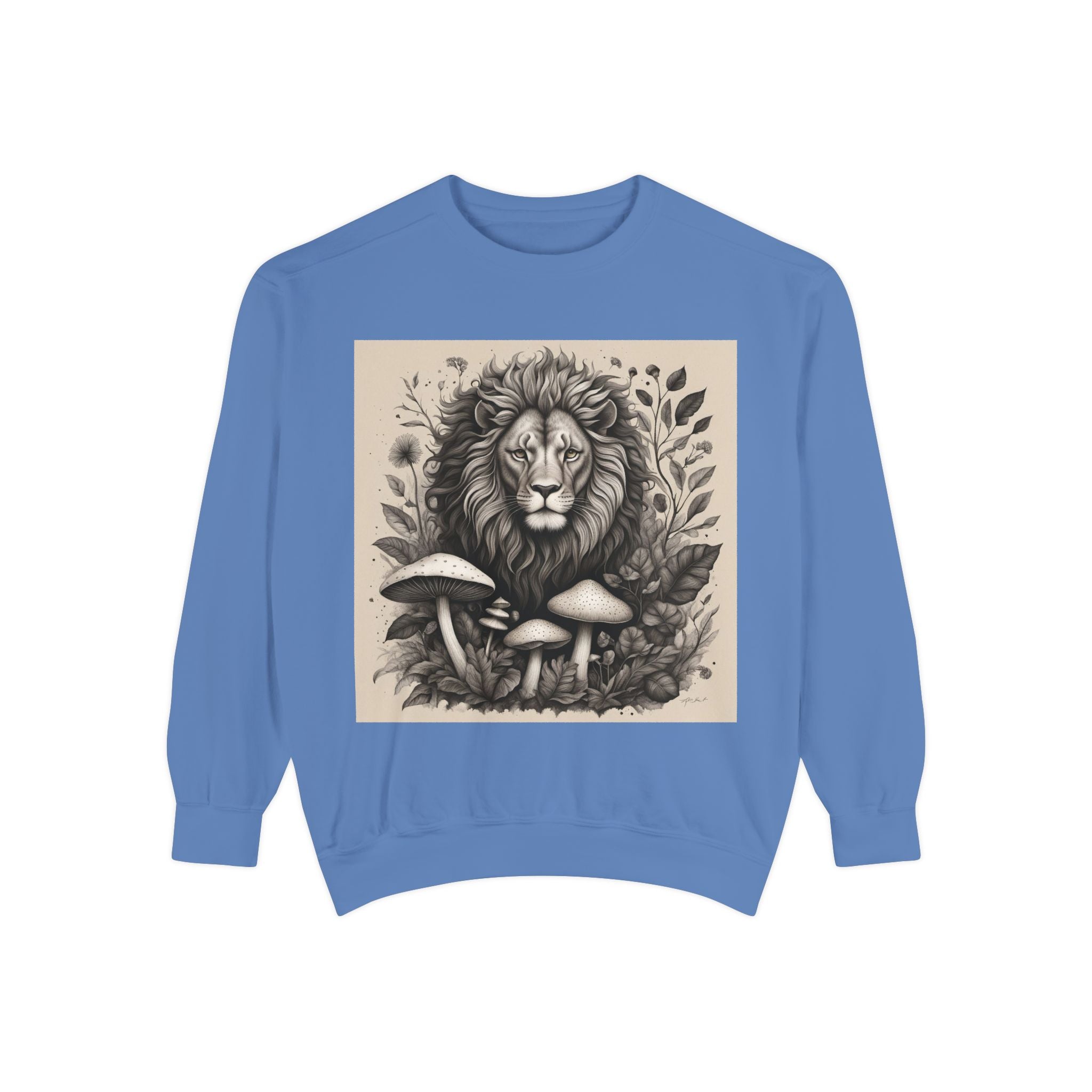 🦁 Lionheart & Shrooms Sweatshirt – Wear the Wild Within 🍄