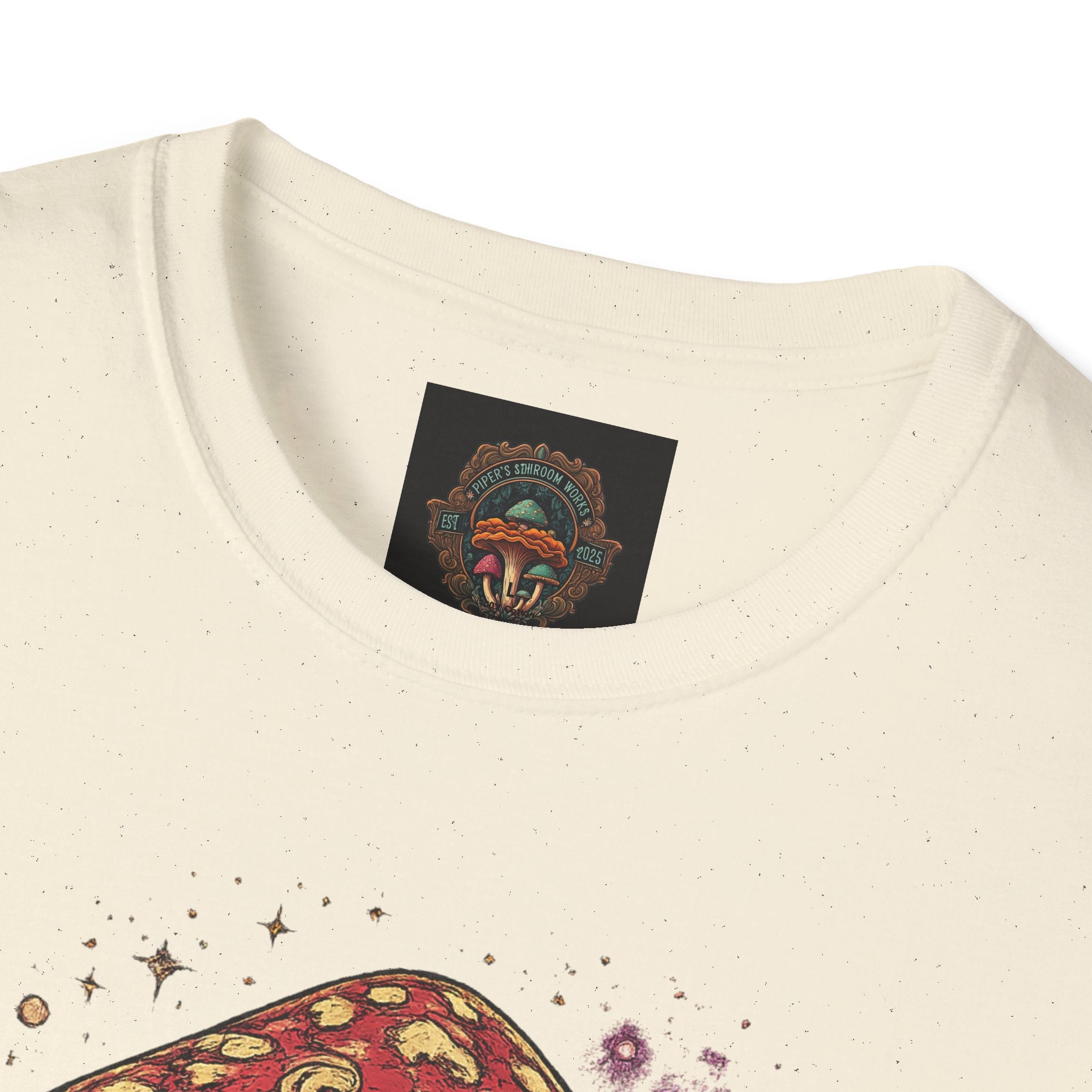 Psychedelic Mushroom Graphic T-Shirt — Red Amanita Illustration